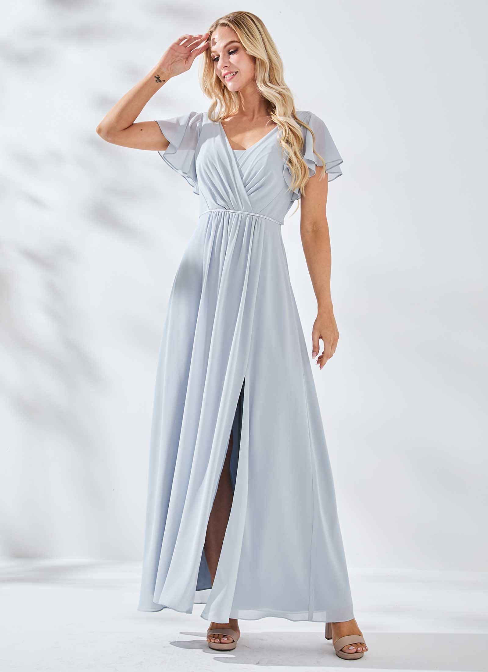 Arielle Dress, Light Dusty Blue
