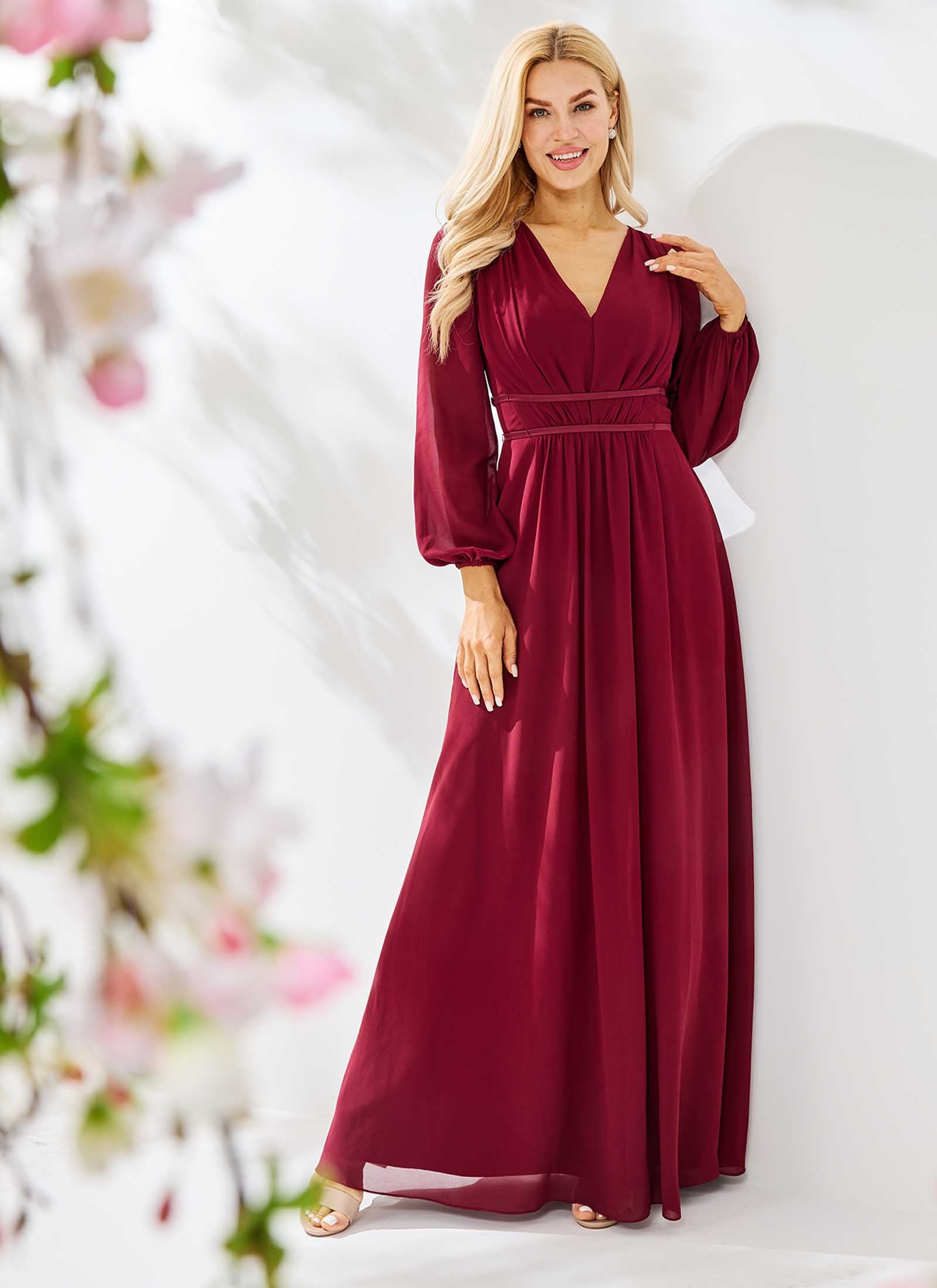 Allure Dress, Dark Burgundy