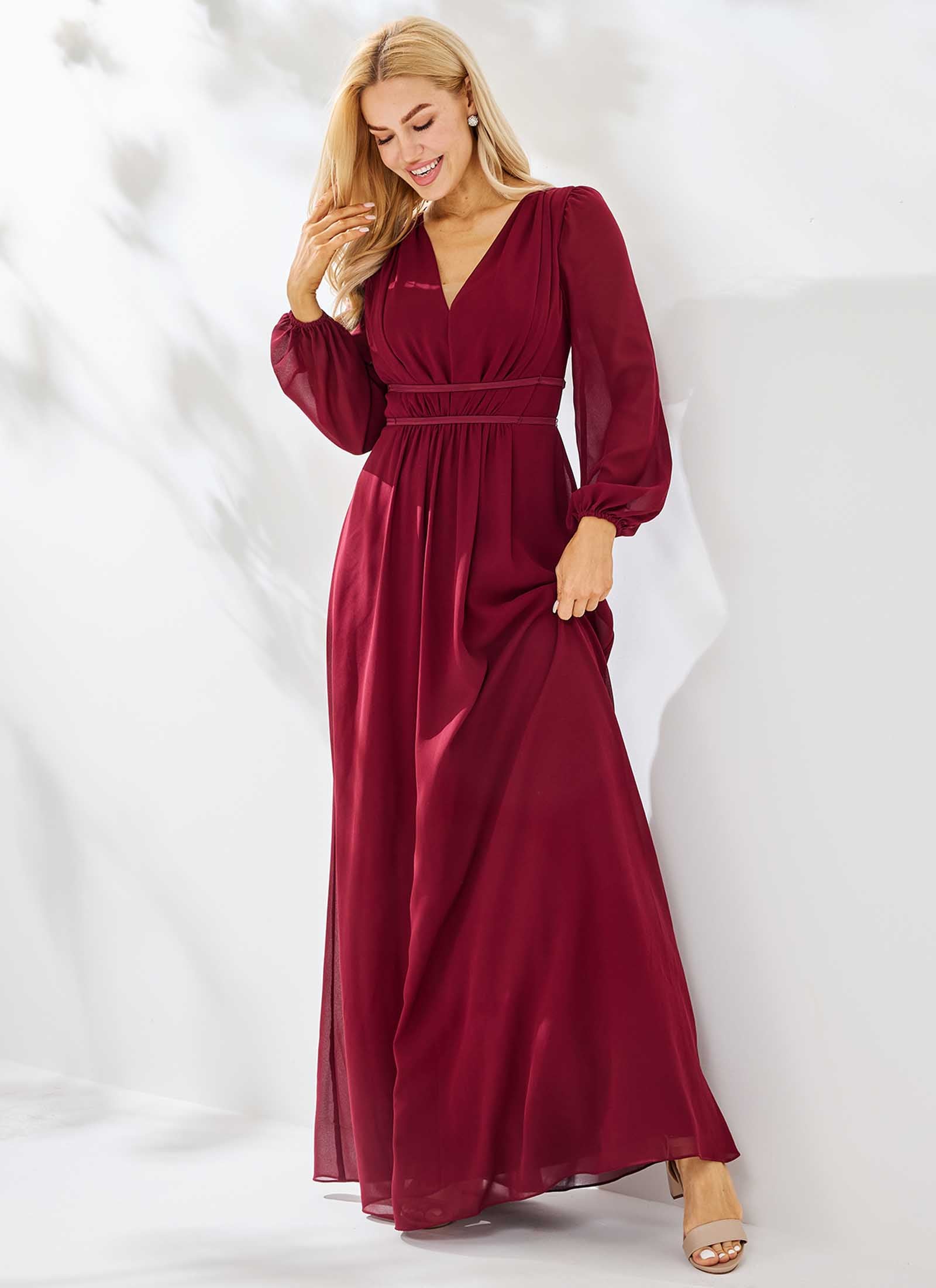 Allure Dress, Dark Burgundy