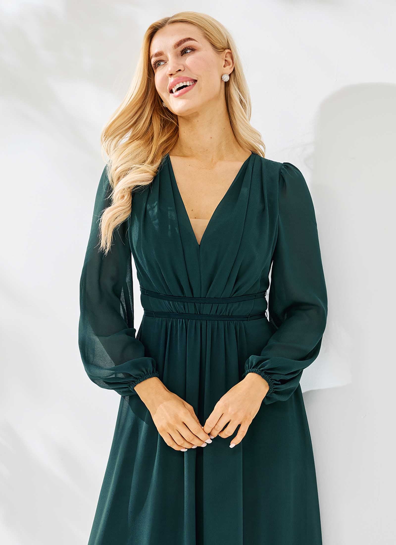Allure Dress, Teal Green
