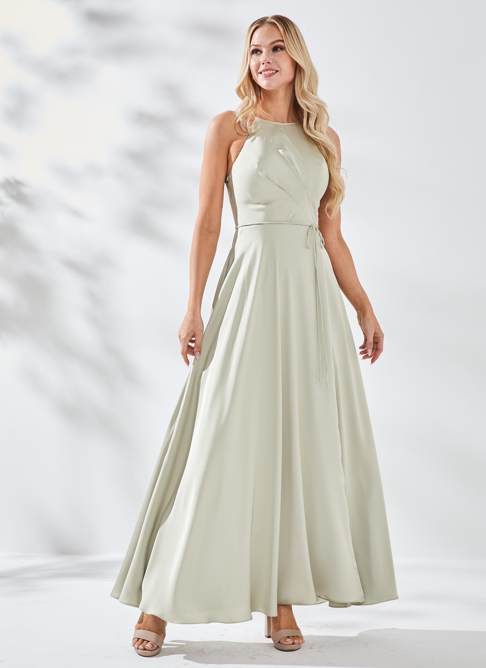 Adeline Dress, Light Sage Green
