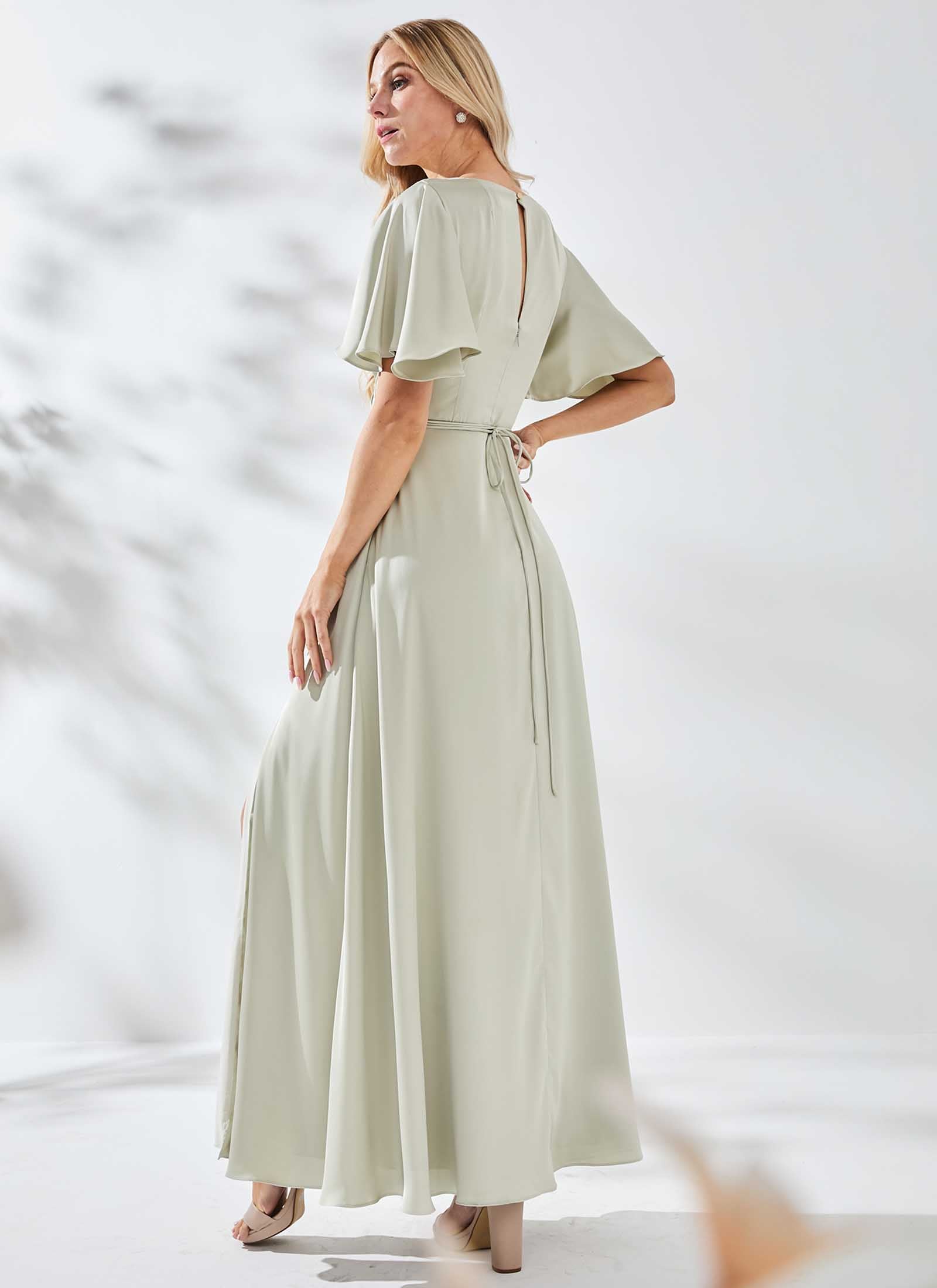Ariana Dress, Light Sage Green