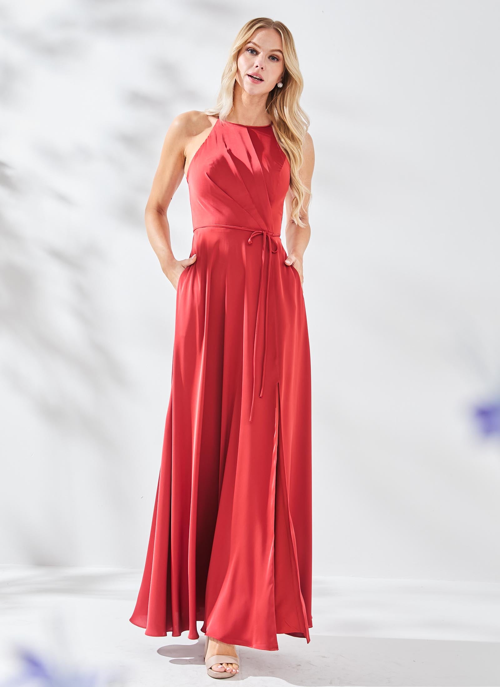 Adeline Dress, Rust Red