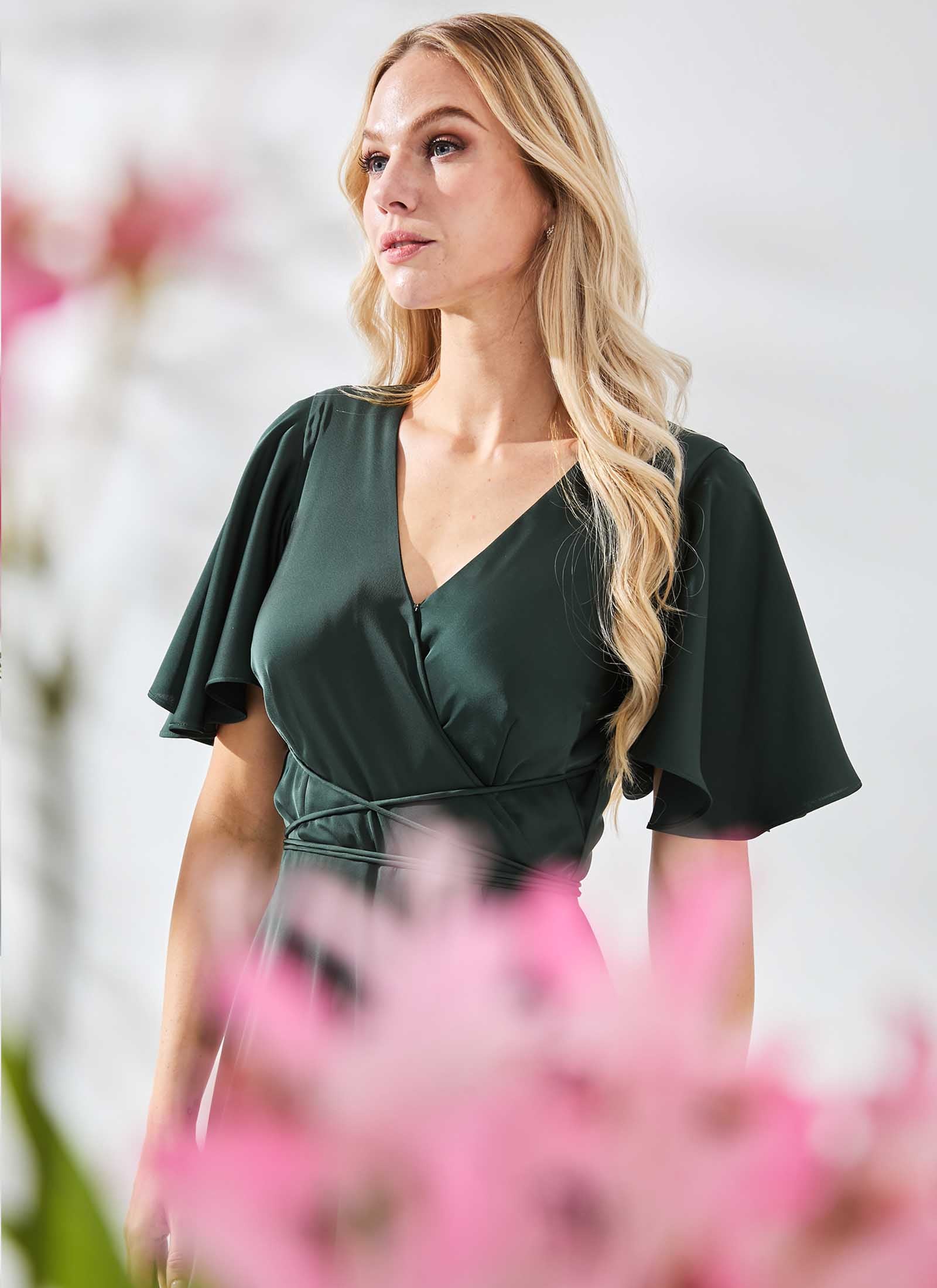 Ariana Dress, Dark Green