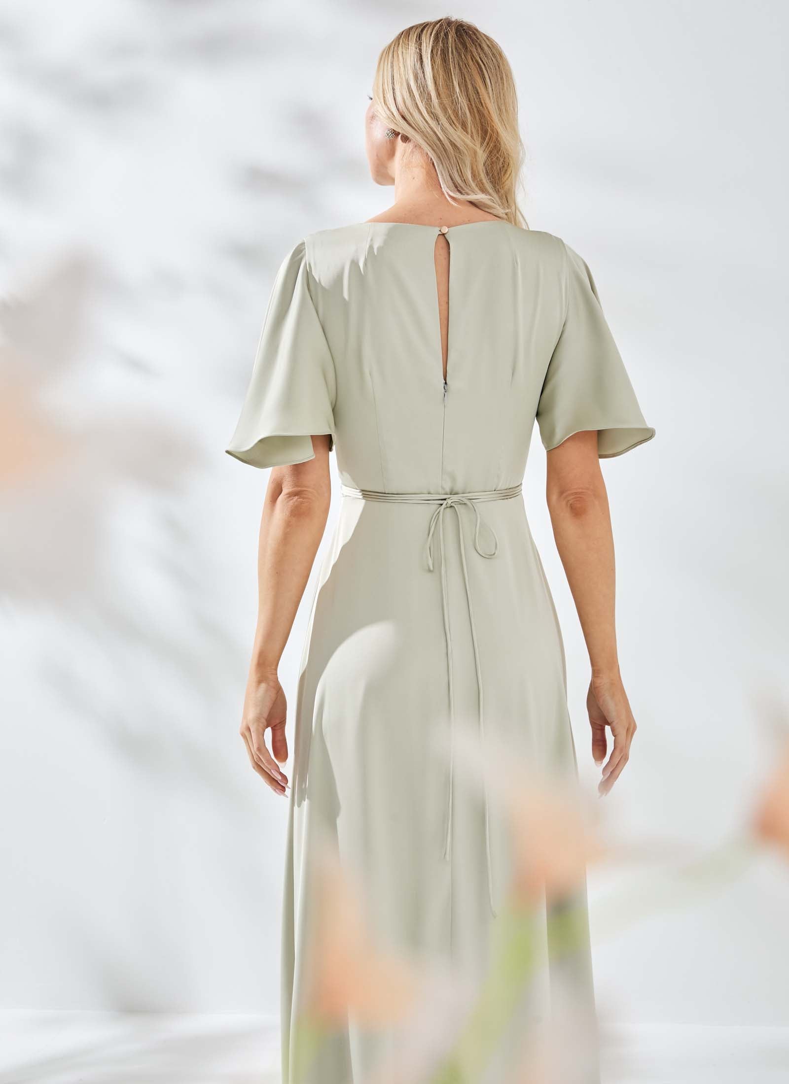 Ariana Dress, Light Sage Green
