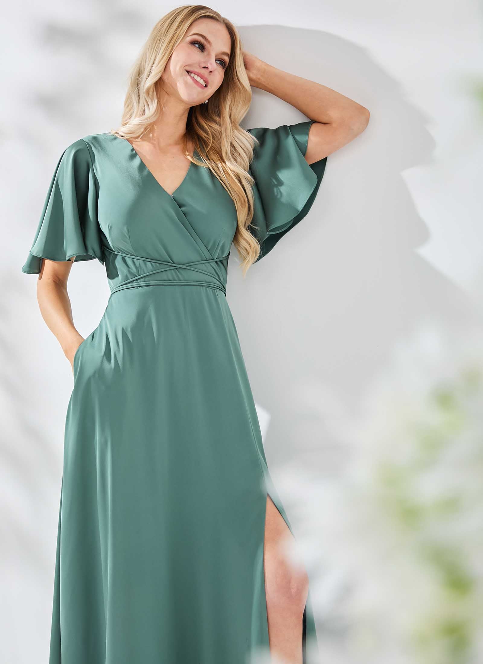 Ariana Dress, Sage Green