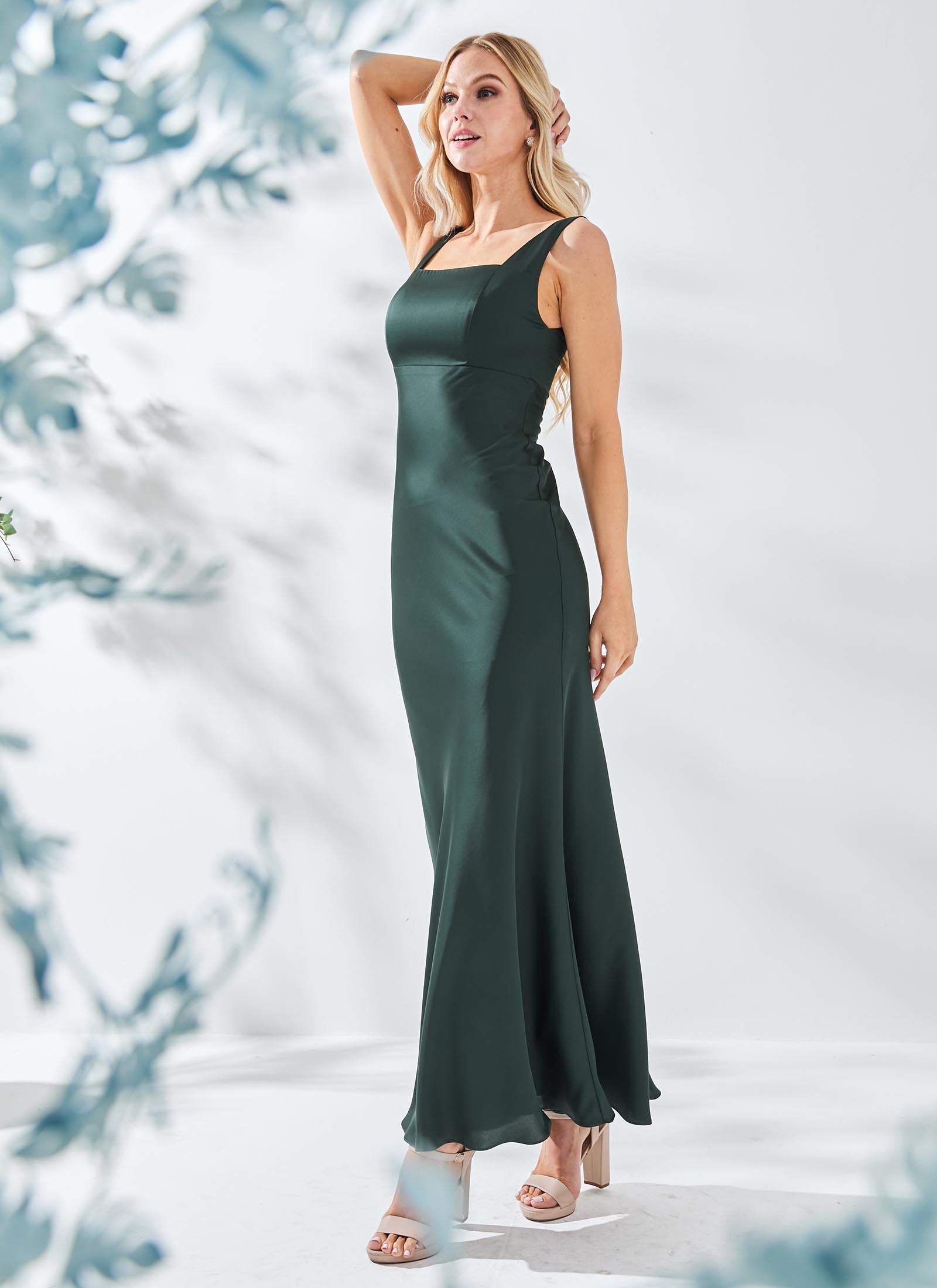Athena Dress, Dark Green