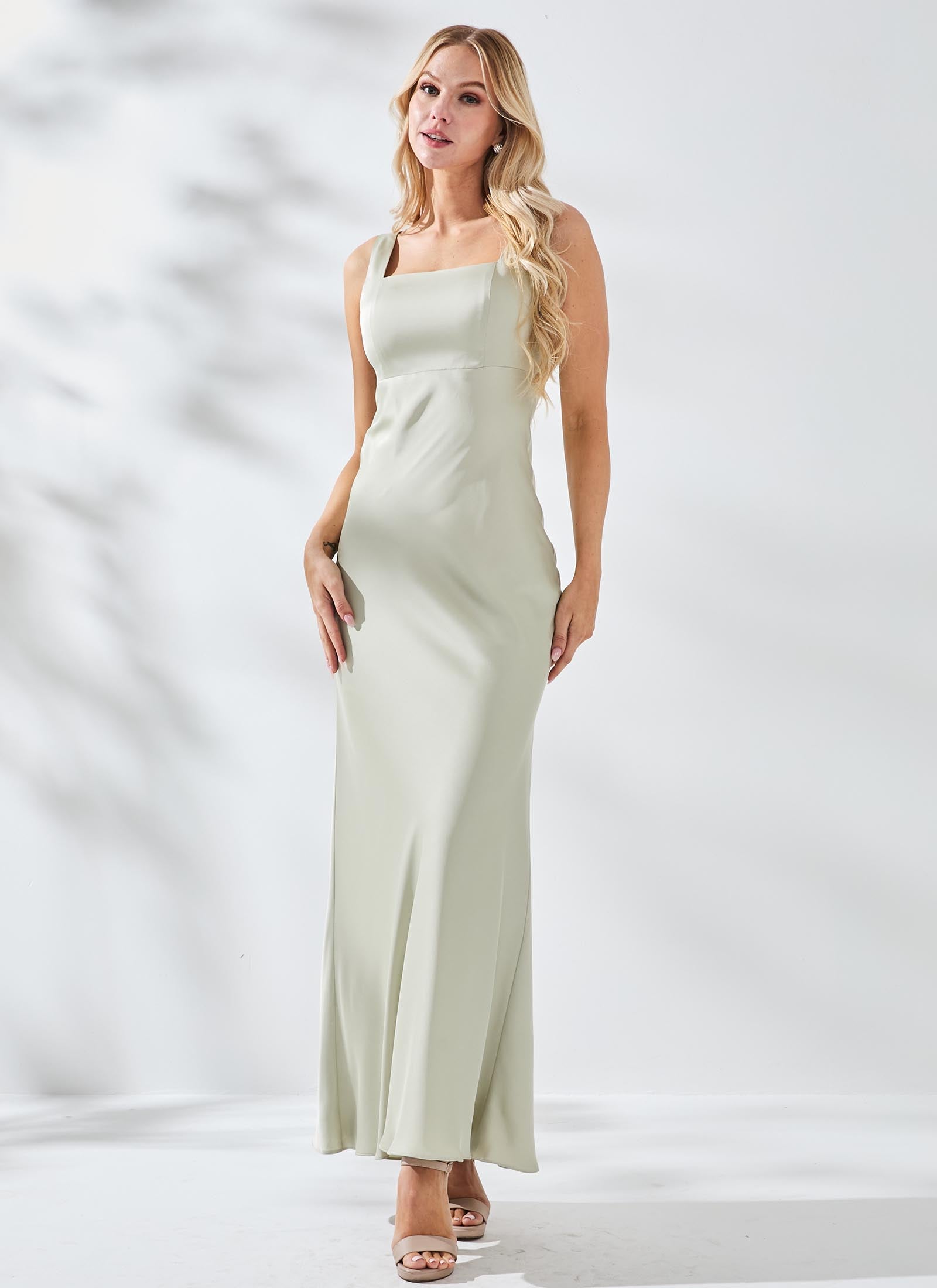 Athena Dress, Light Sage Green