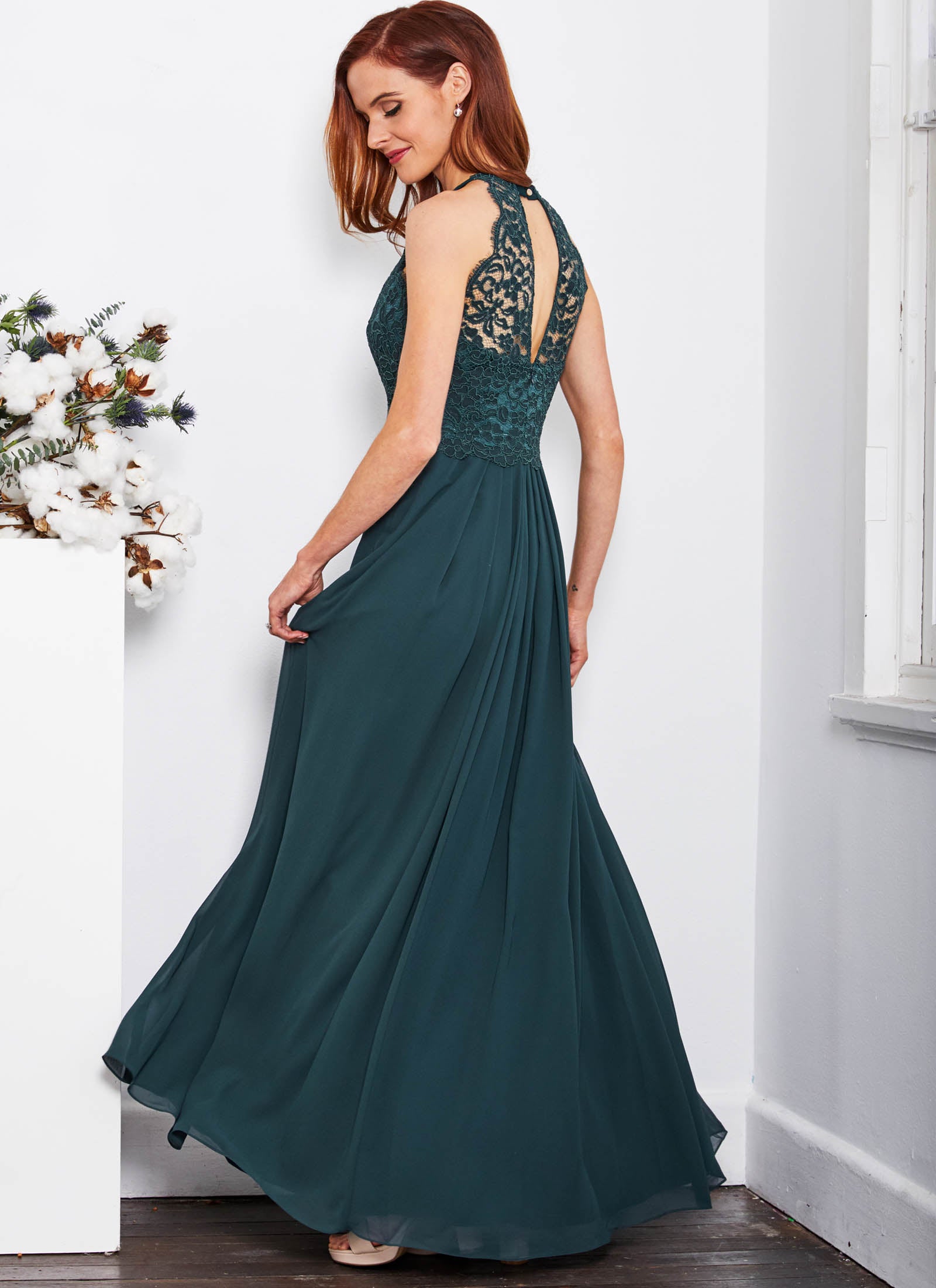 Graced by Lace, Teal Green