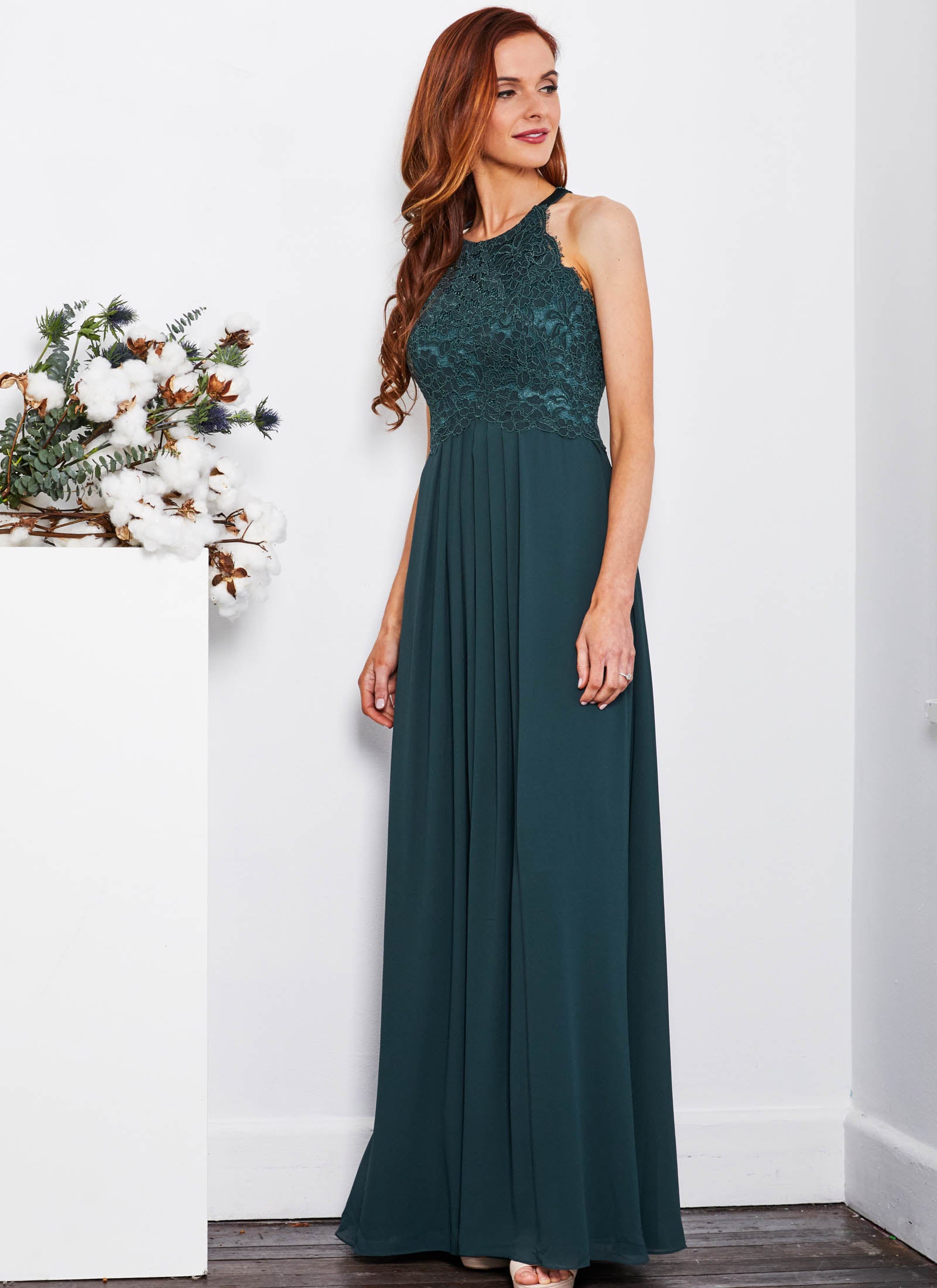 Graced by Lace, Teal Green