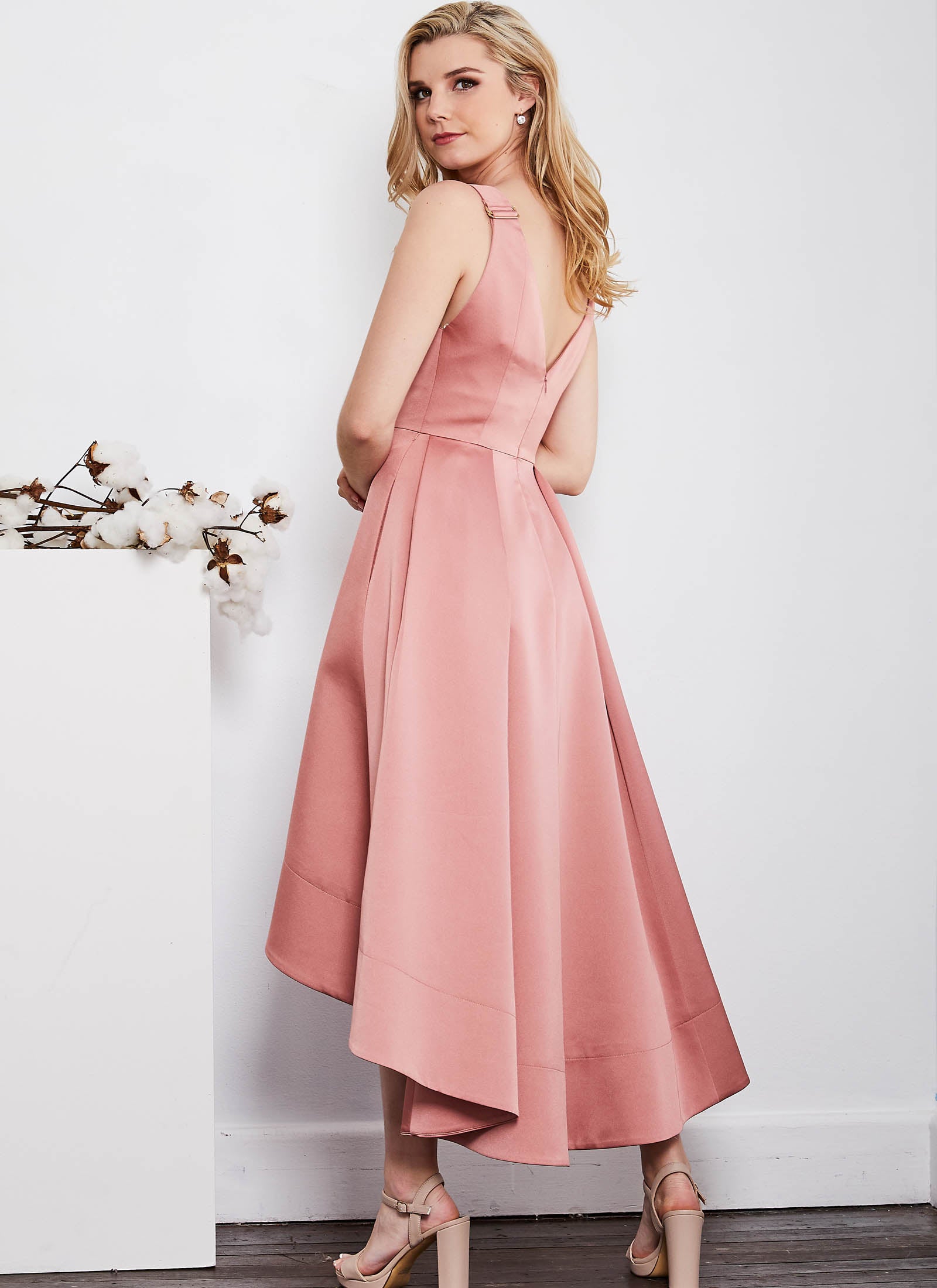 Audette Dress, Blush Pink