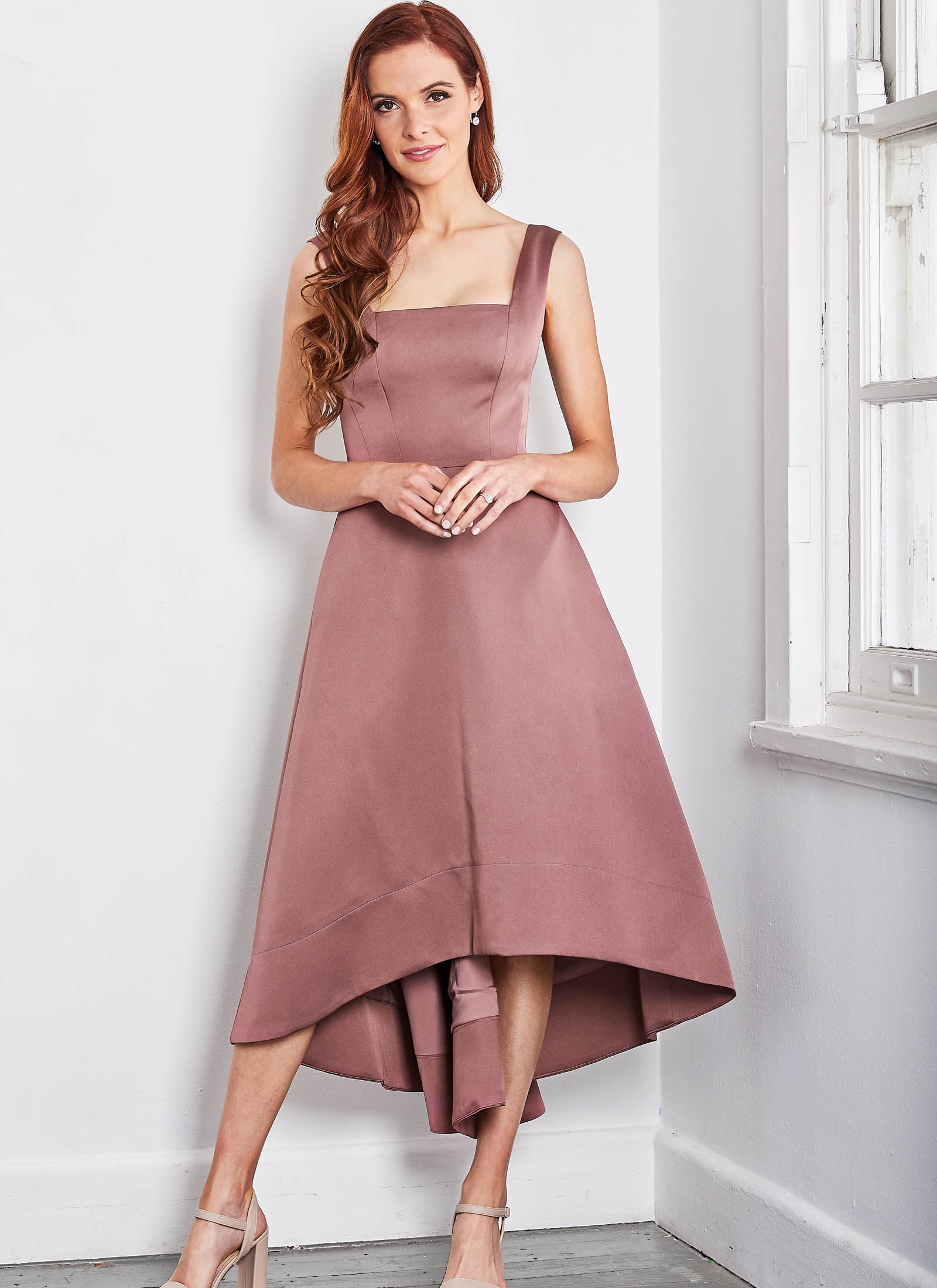Audette Dress, Tea Rose