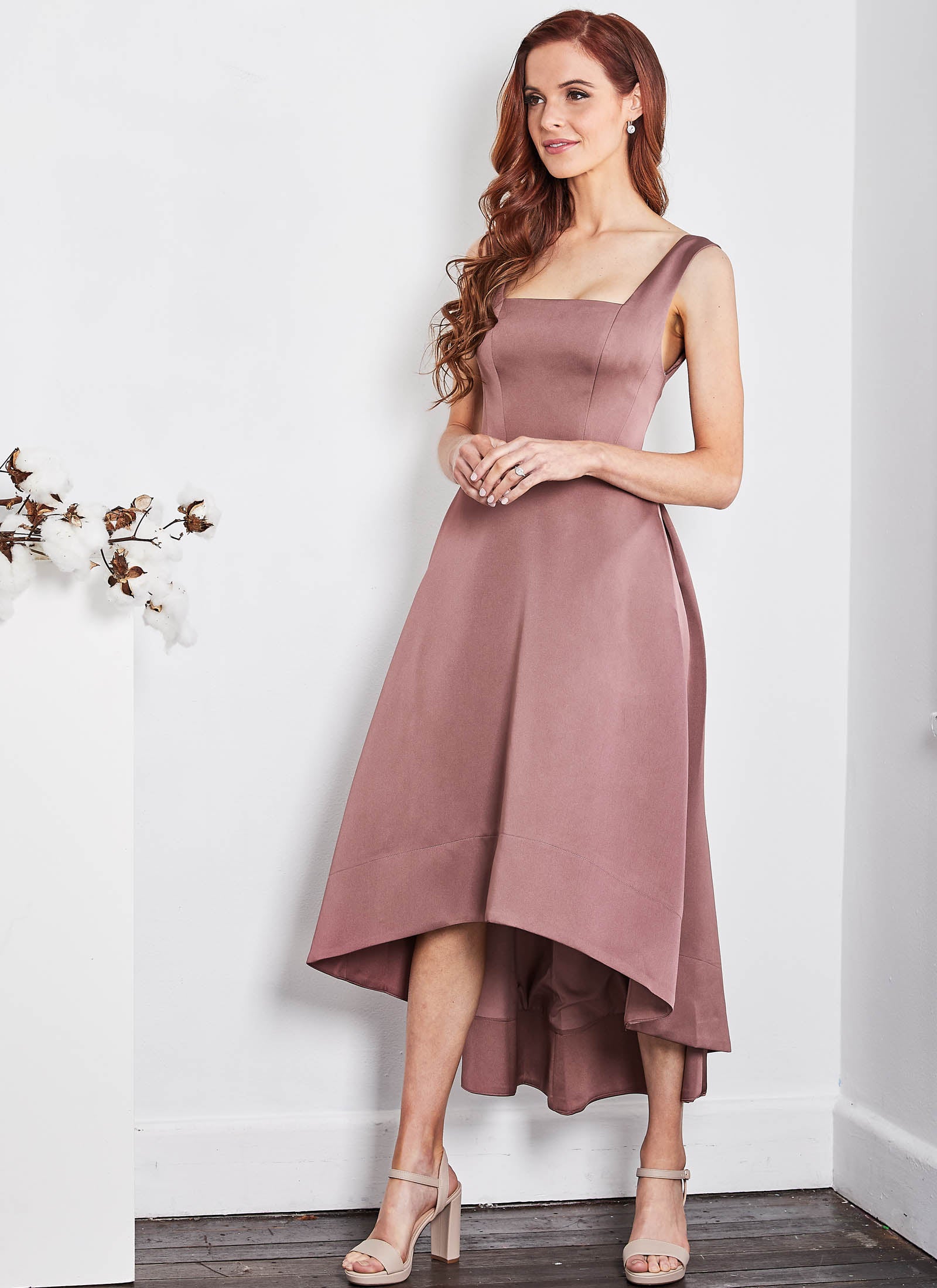 Audette Dress, Tea Rose