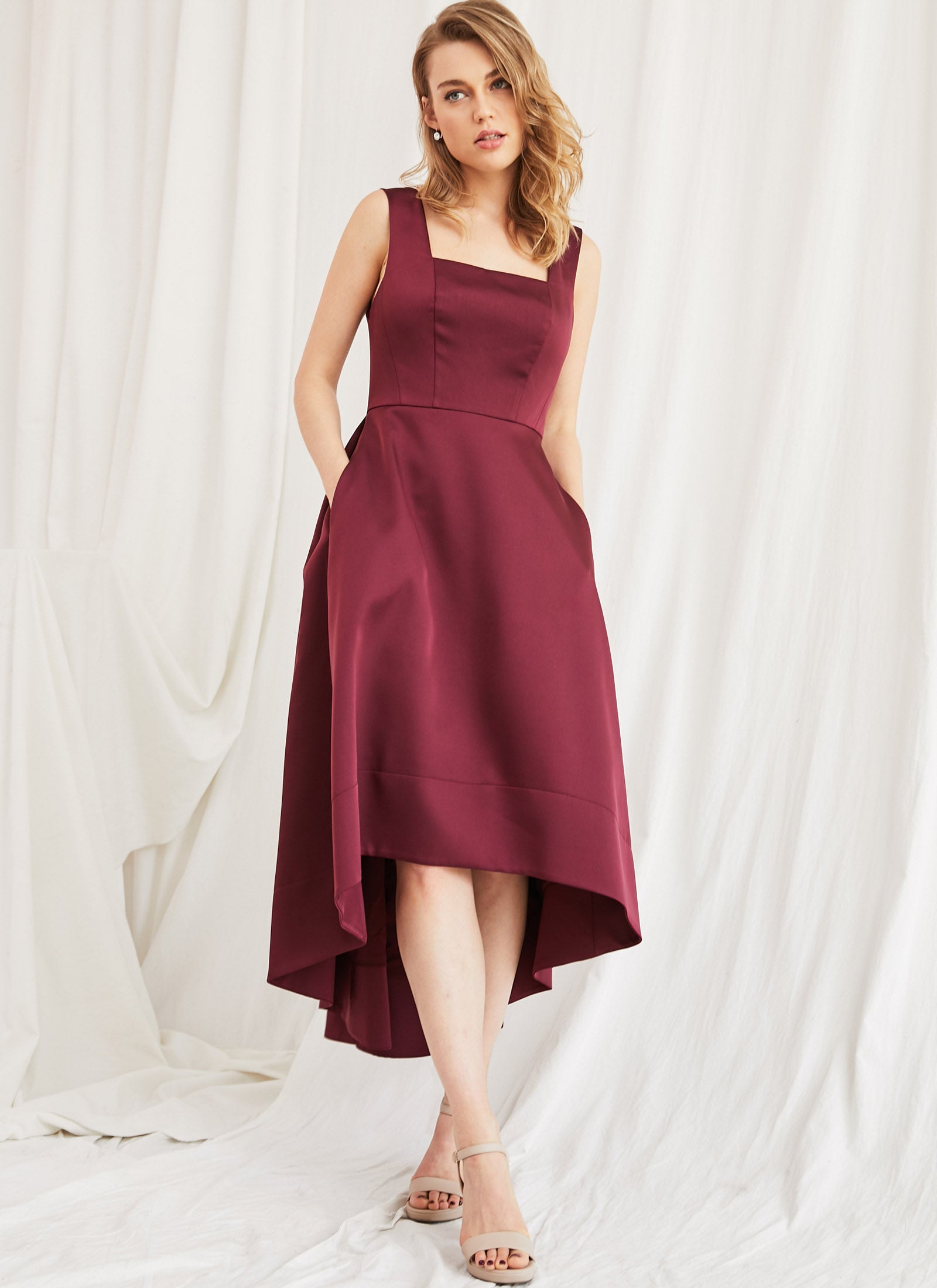 Audette Dress, Wine