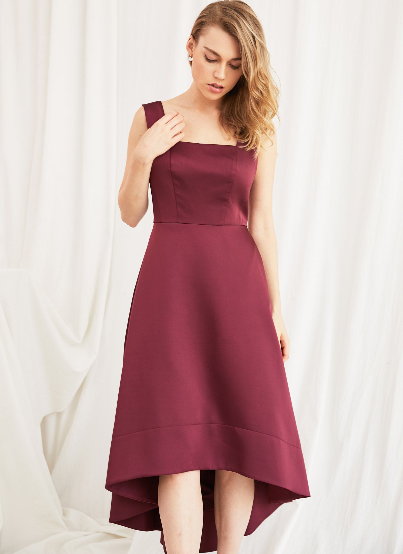 Audette Dress, Wine