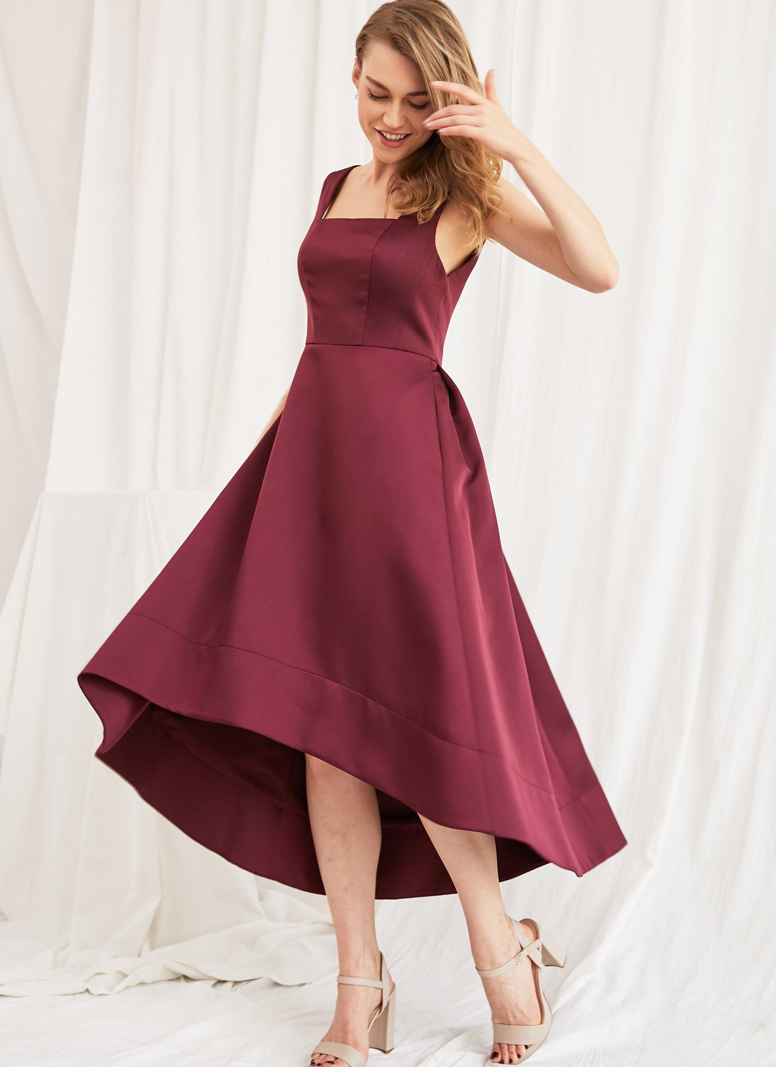 Audette Dress, Wine