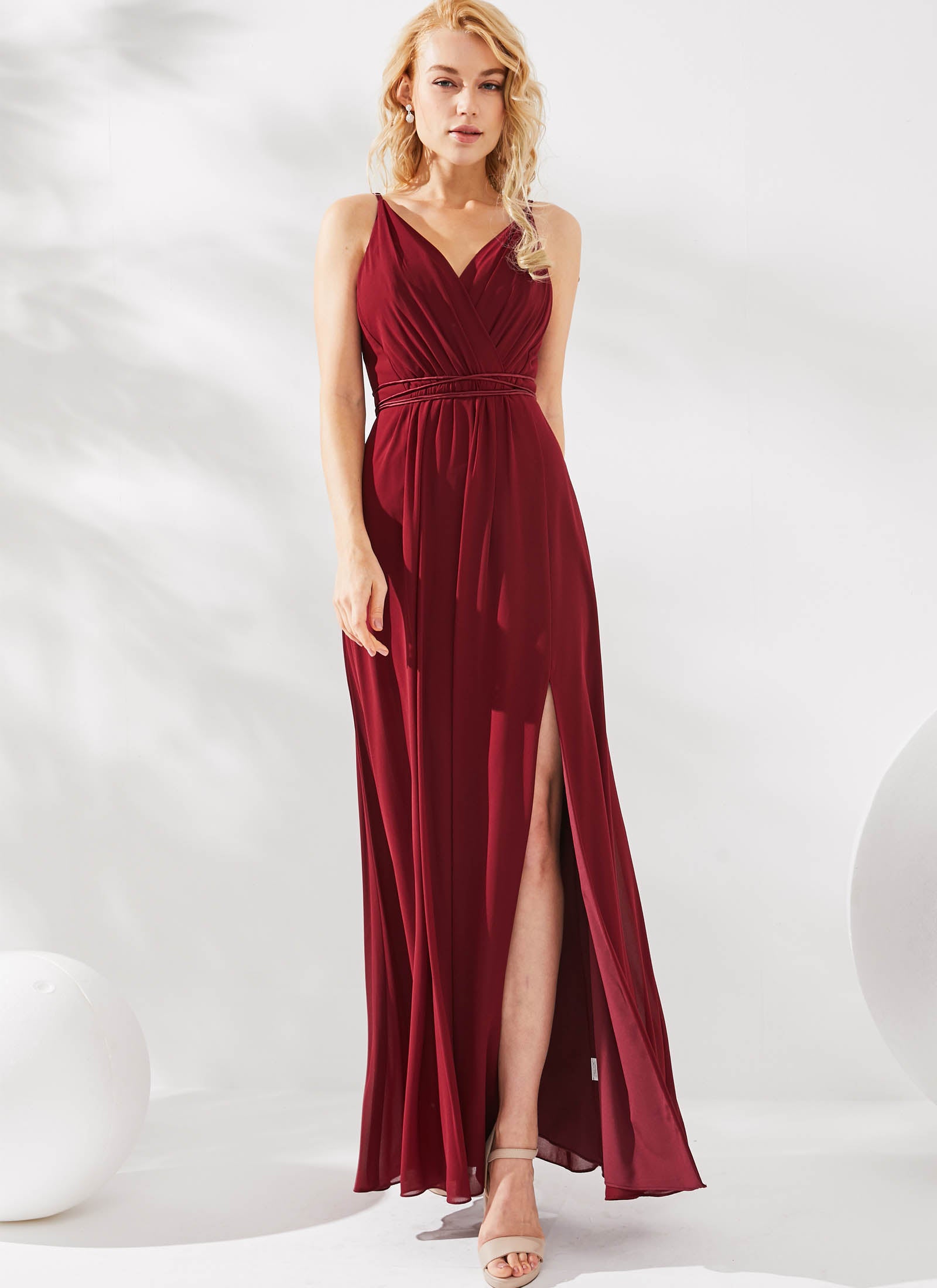 Aries Dress, Dark Burgundy