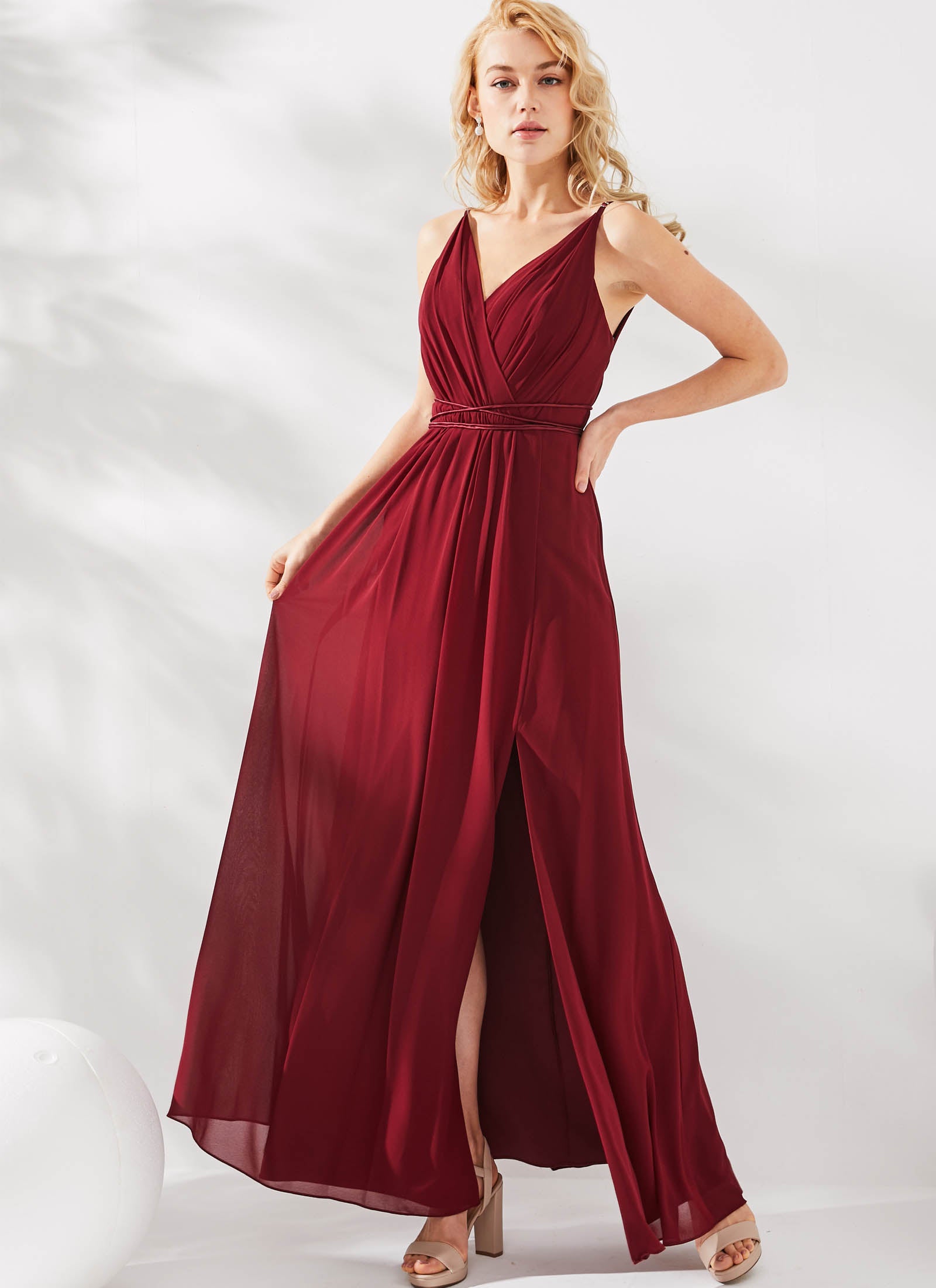 Aries Dress, Dark Burgundy