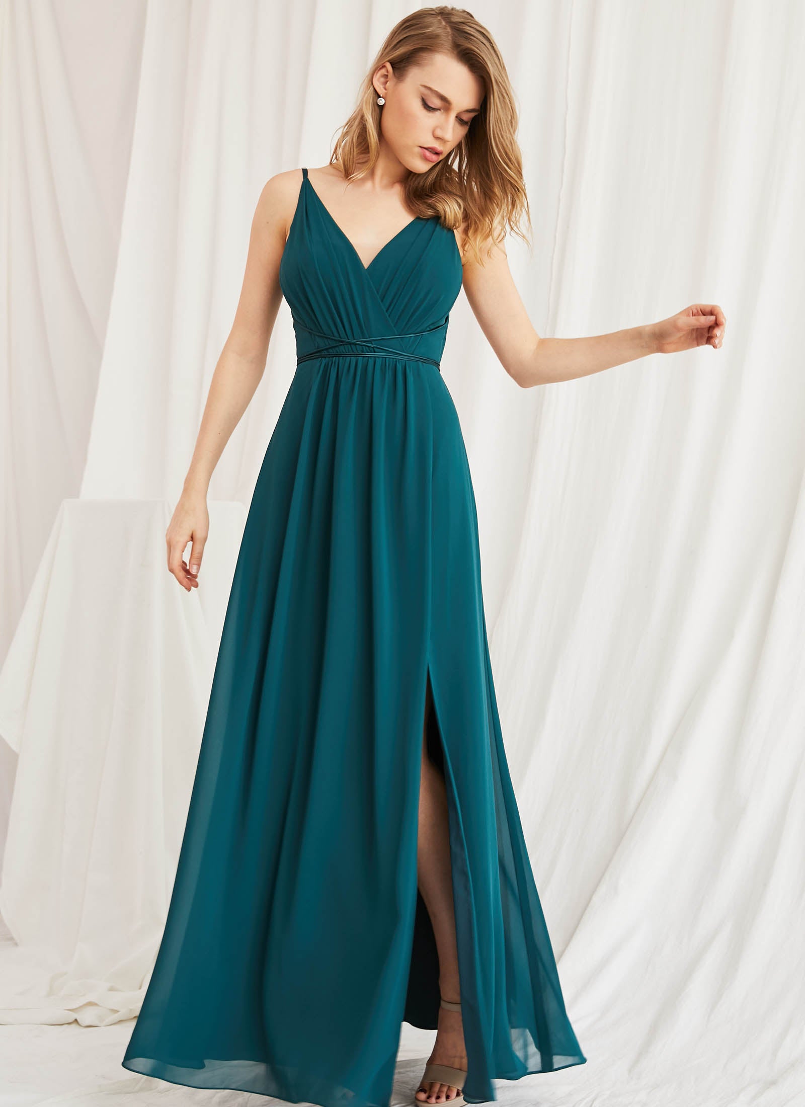 green emerald velvet dress Made in USA Teal Green Infinity Dress Bridesmaid Multiway Convertible Dress Made in USA +36 Colors main image 1
