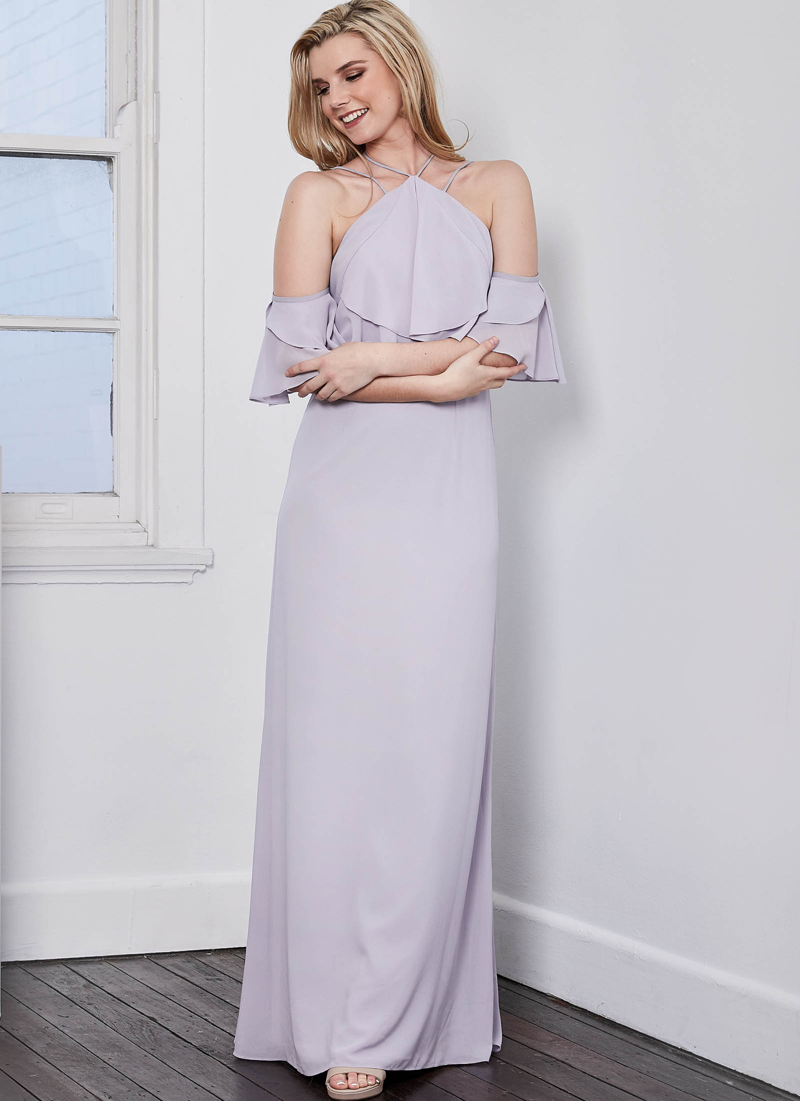 Cascades Dress, Dusty Mauve