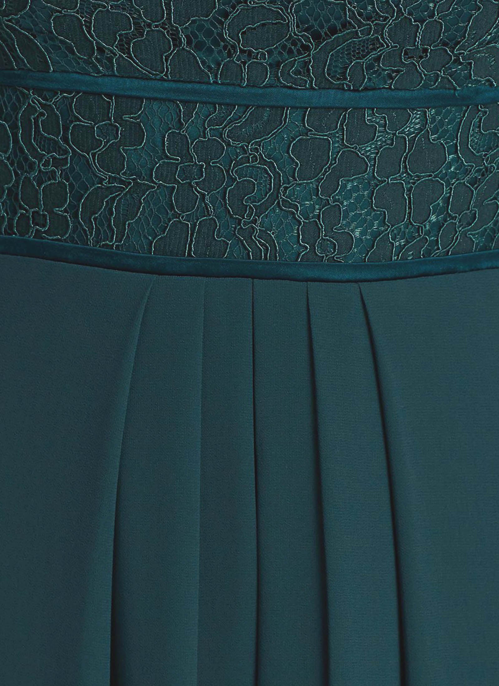 Lace Bateau Dress, Teal Green