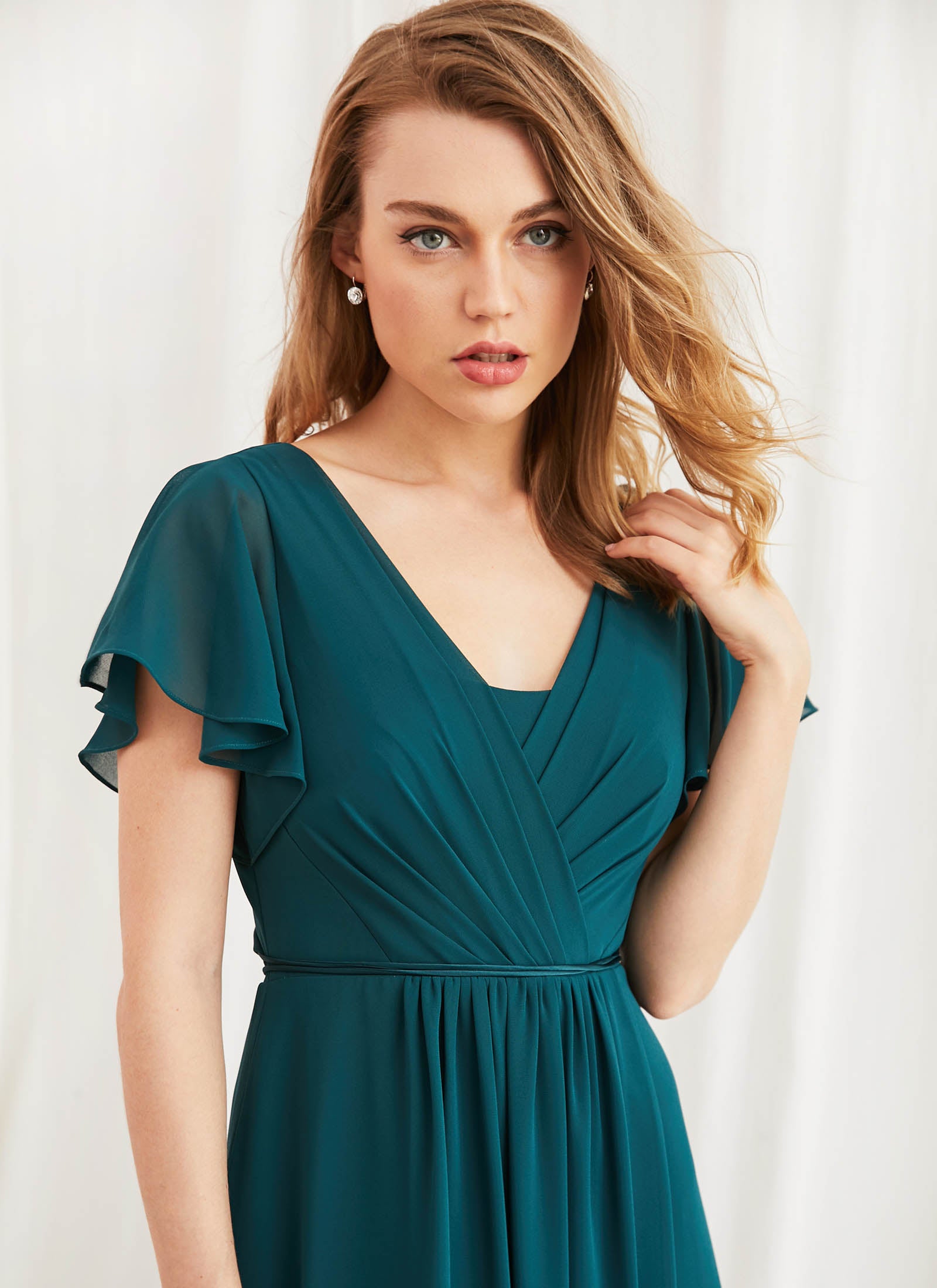 Arielle Dress, Teal Green