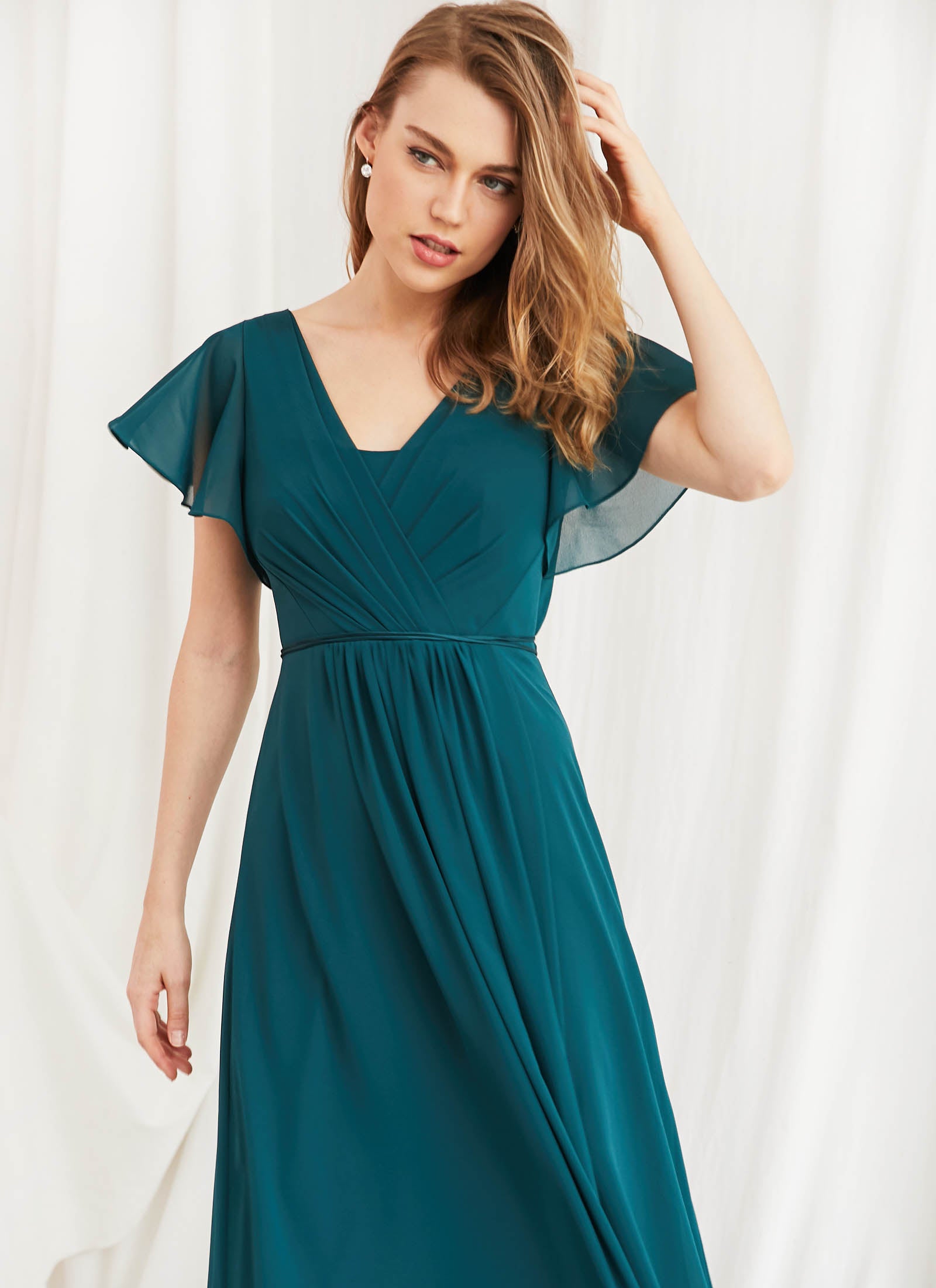 Arielle Dress, Teal Green