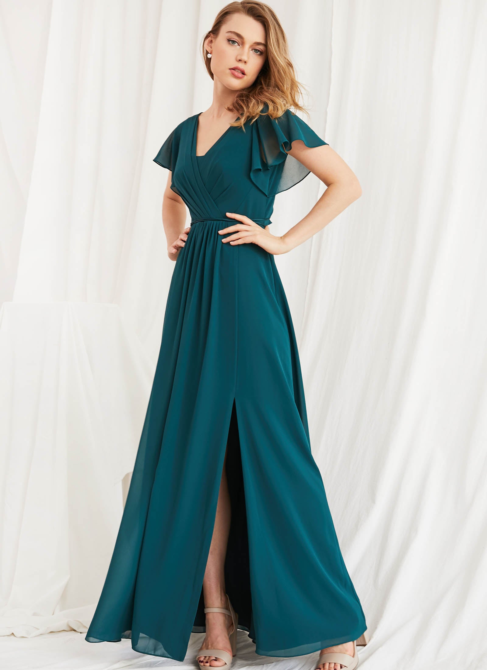 Arielle Dress, Teal Green