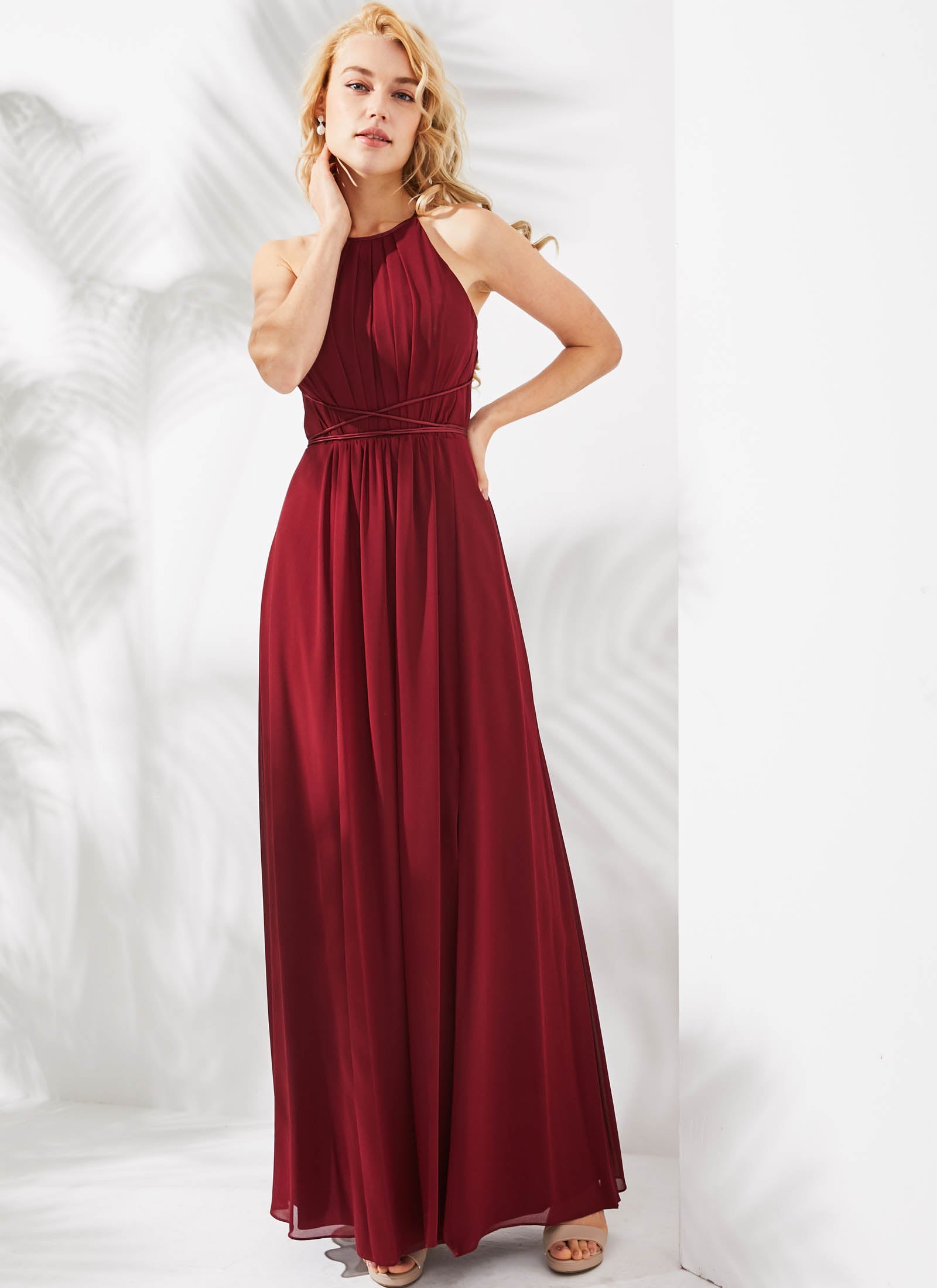 Adelle Dress, Dark Burgundy