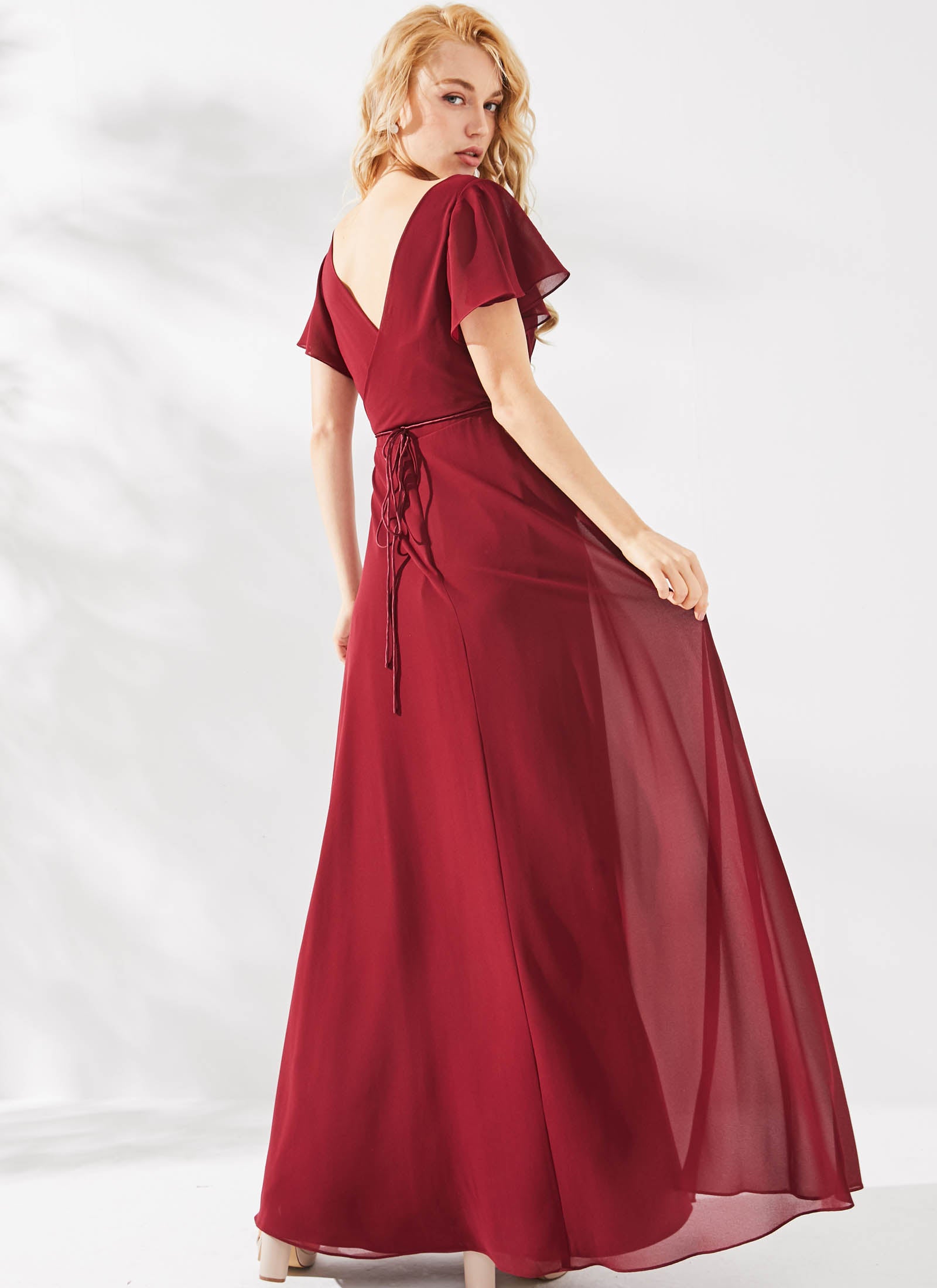 Arielle Dress, Dark Burgundy