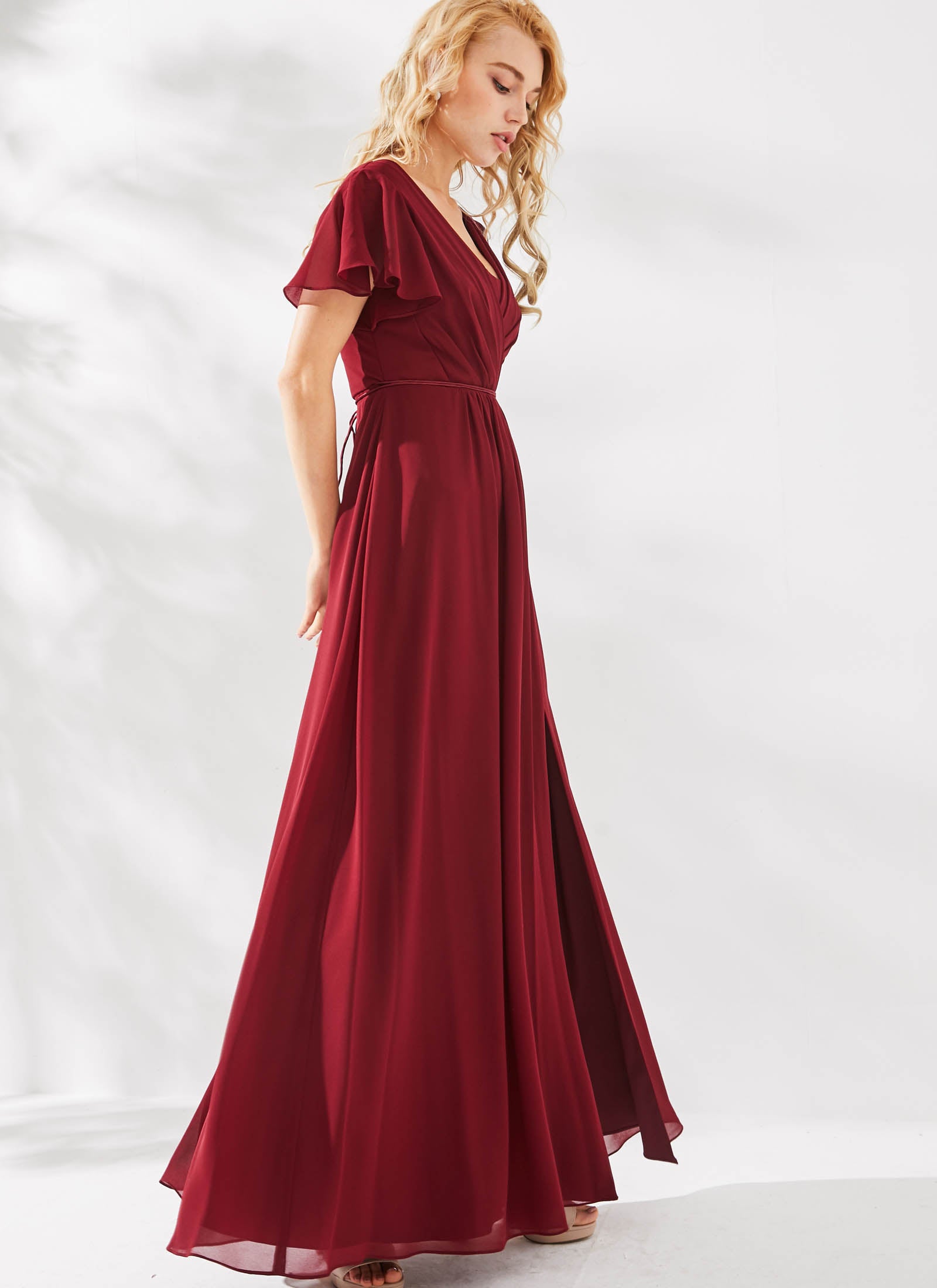 Arielle Dress, Dark Burgundy