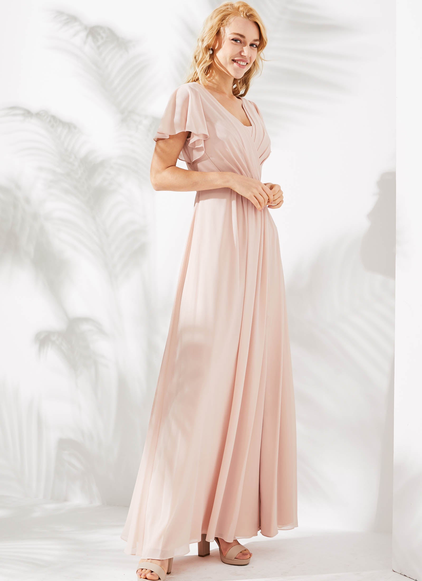 Arielle Dress, Neutral Blush