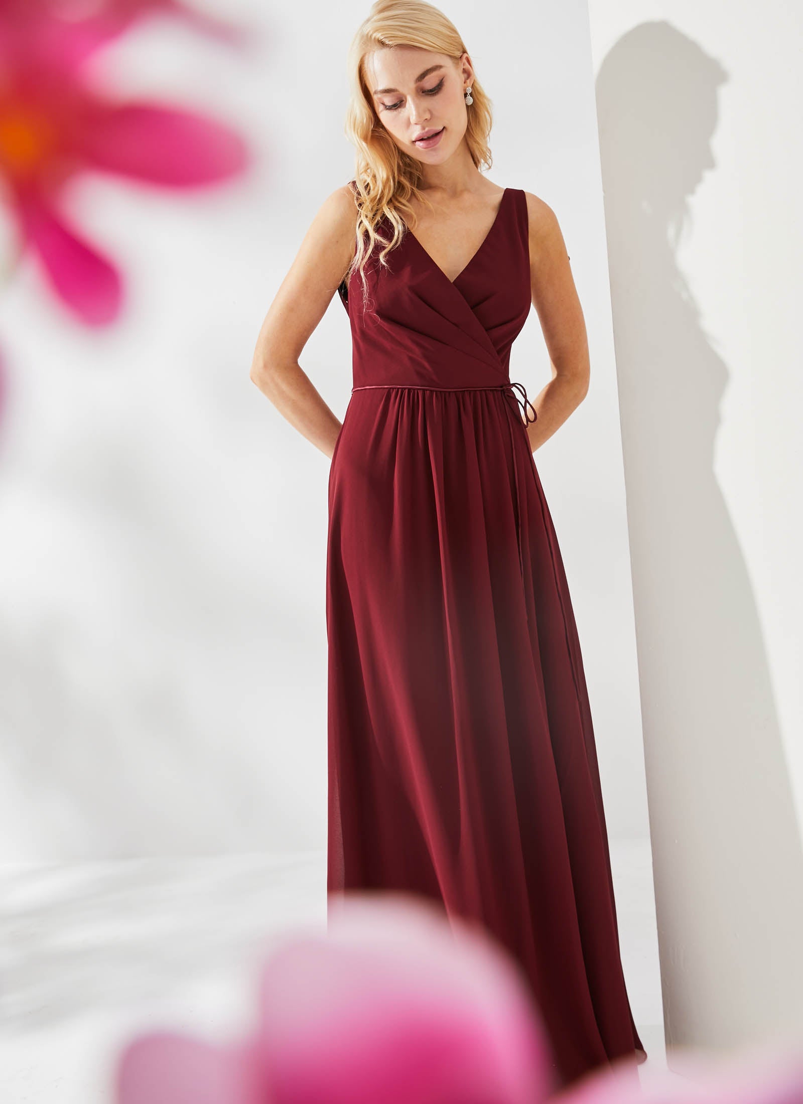 Ava Dress, Dark Burgundy