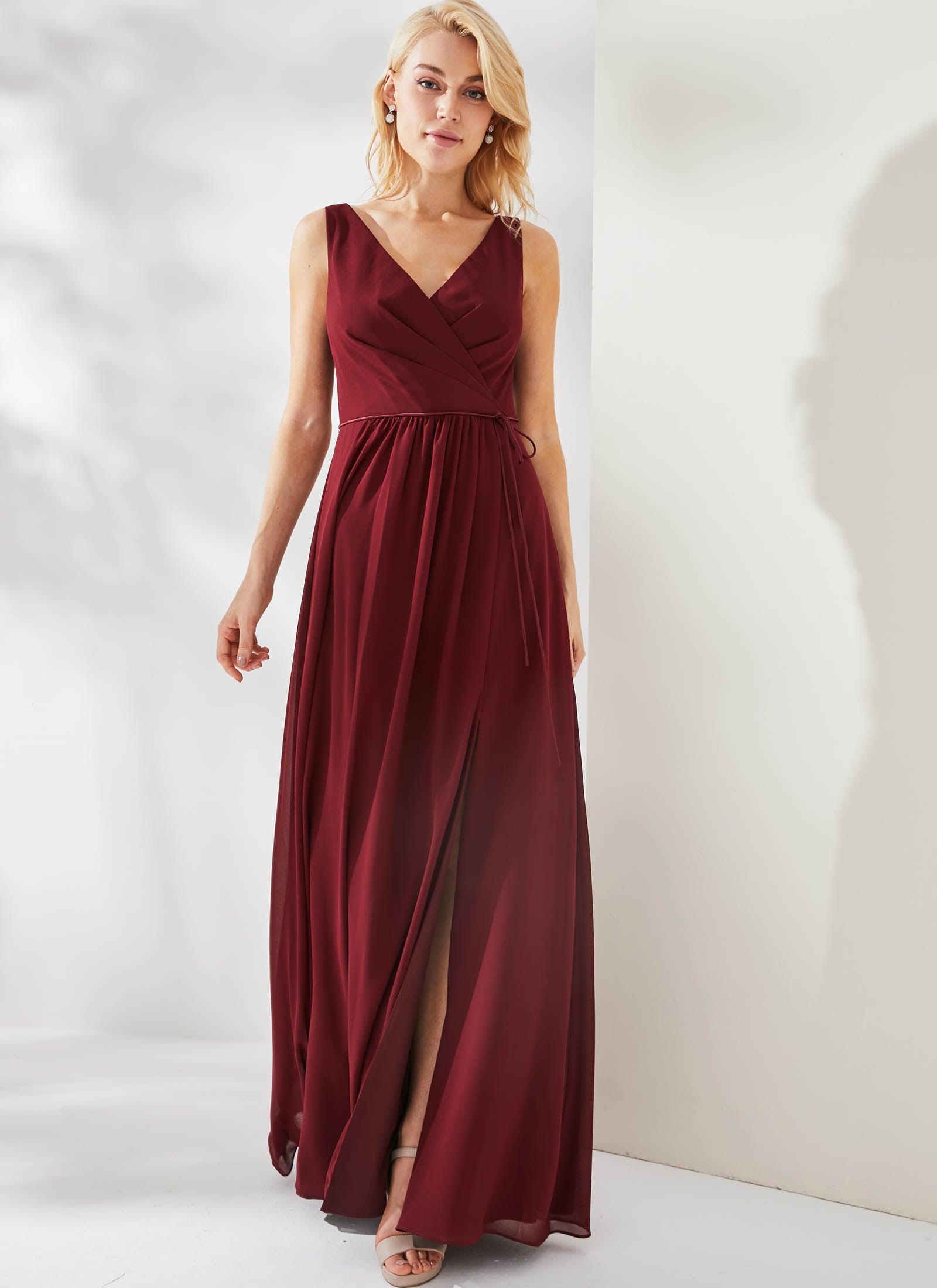 Ava Dress, Dark Burgundy