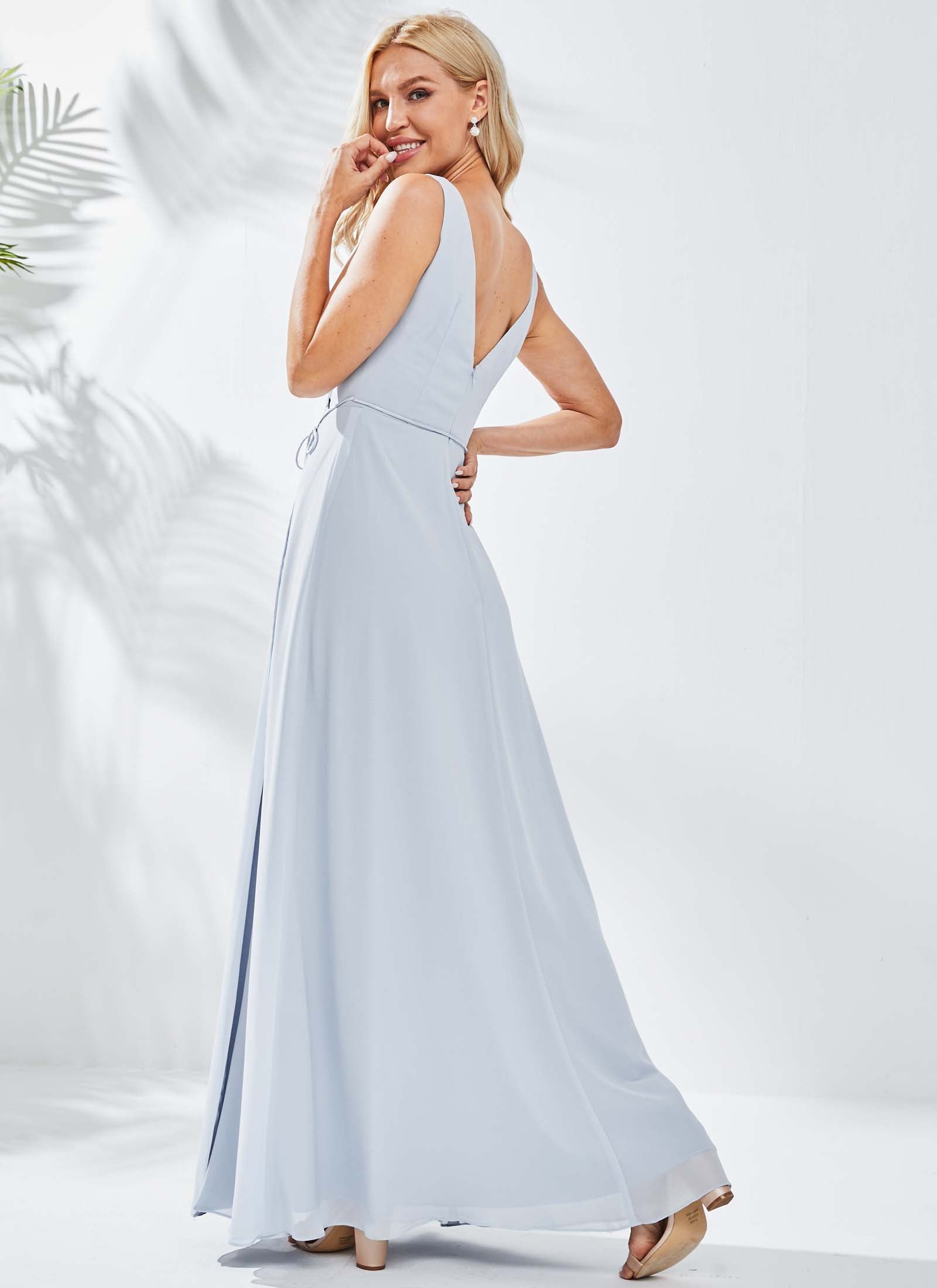 Ava Dress, Light Dusty Blue