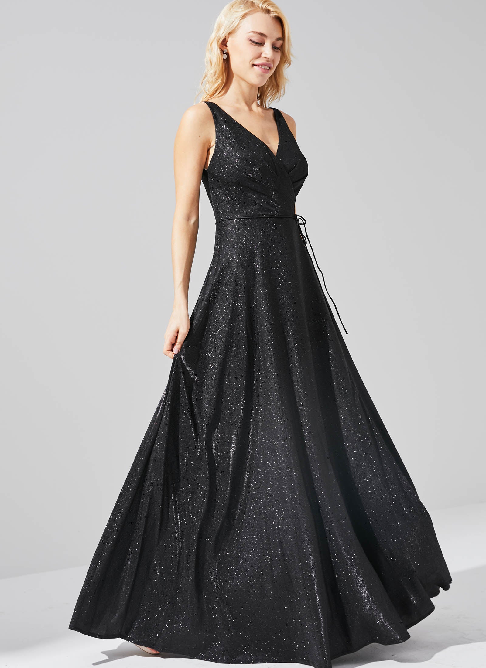 Ava Shimmer Dress, Black Ava Shimmer Dress, Black