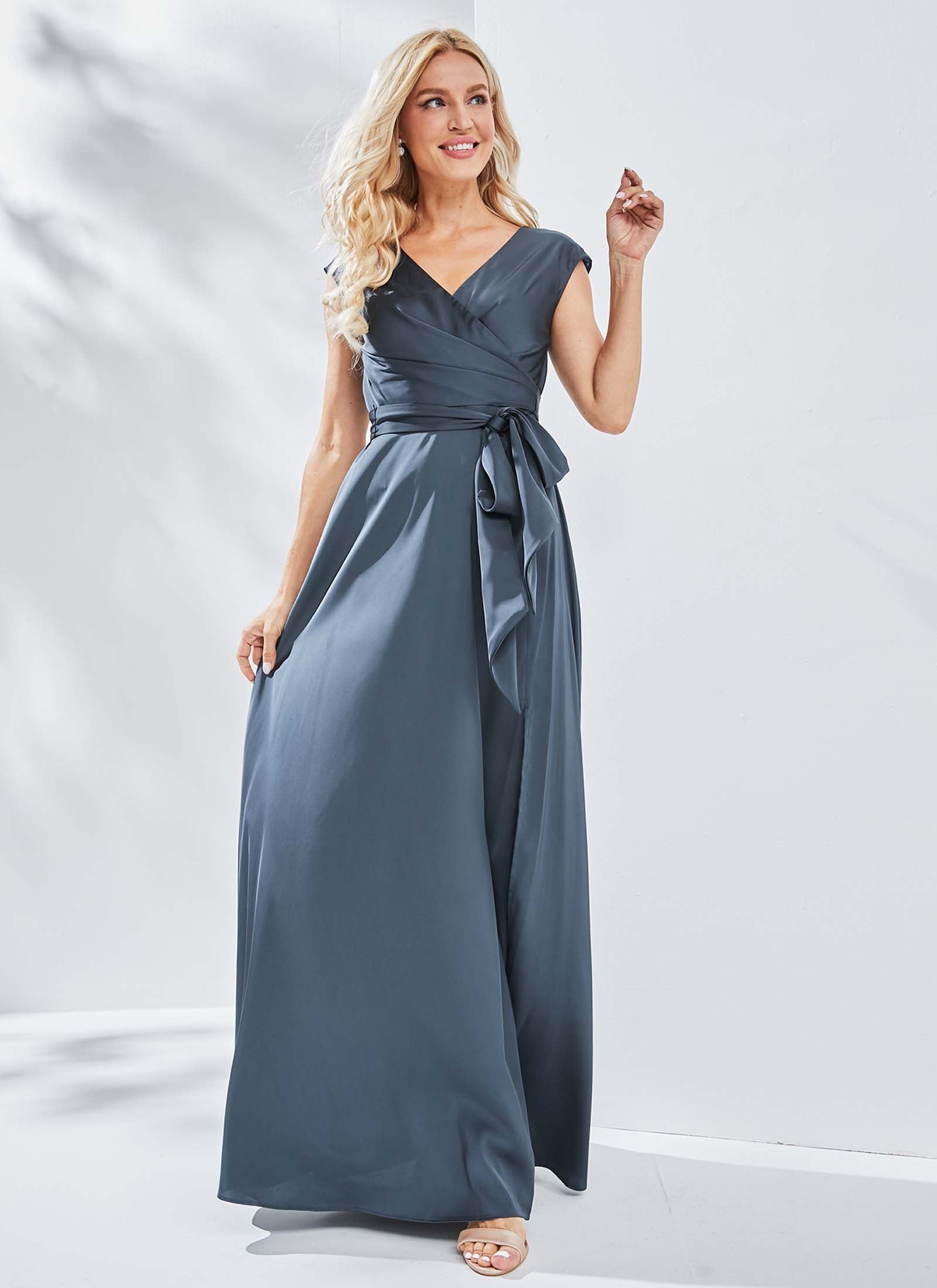 Aurelia Dress, Steel Grey
