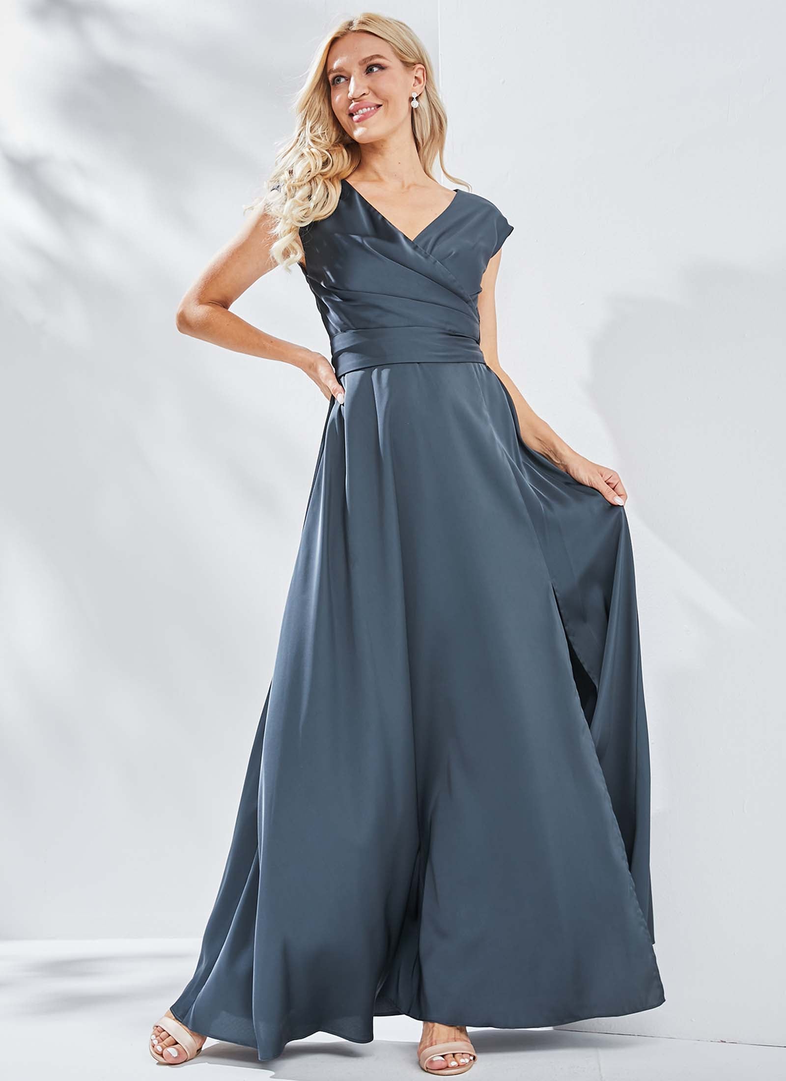 Aurelia Dress, Steel Grey
