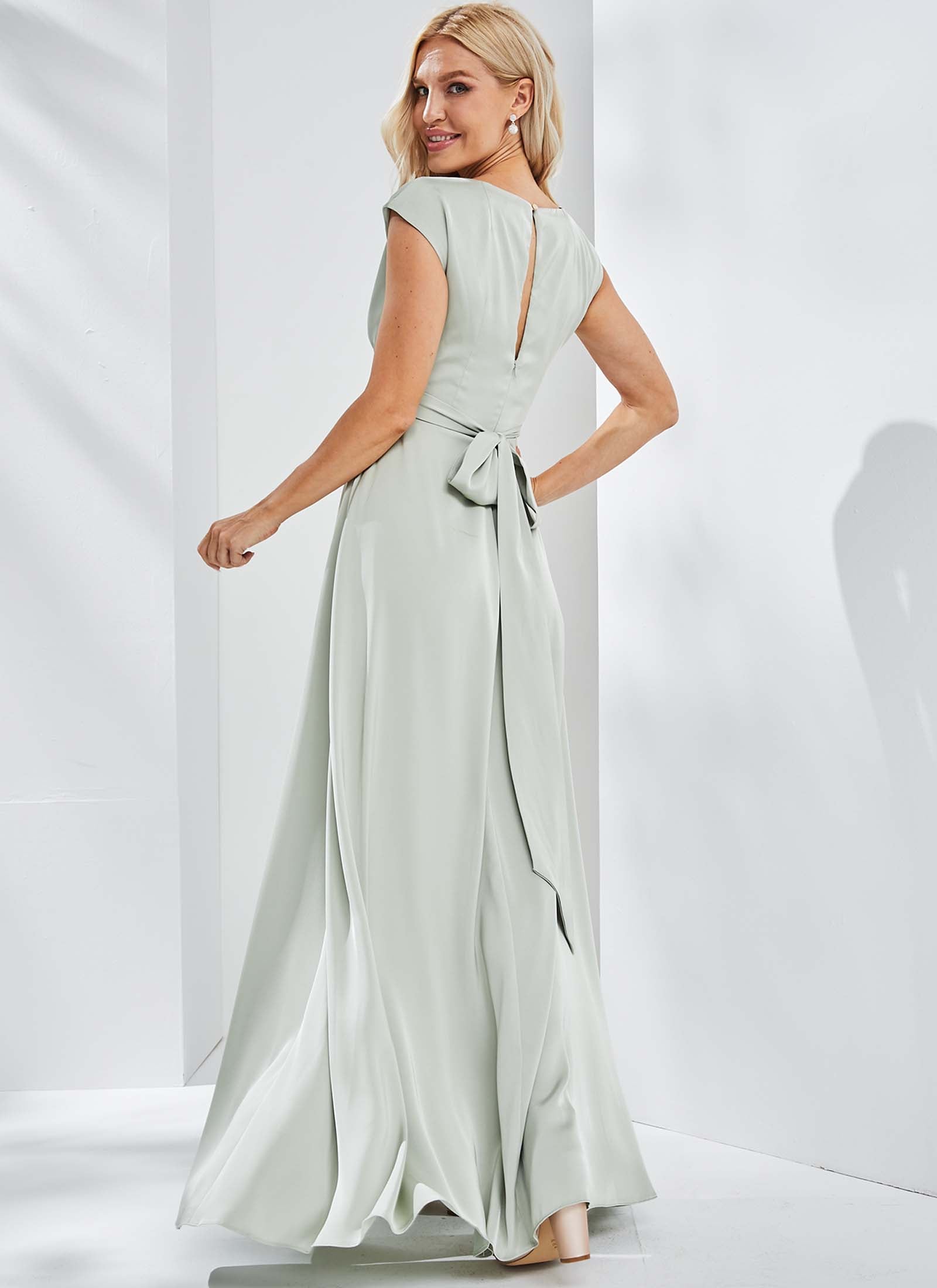 Aurelia Dress, Light Sage Green