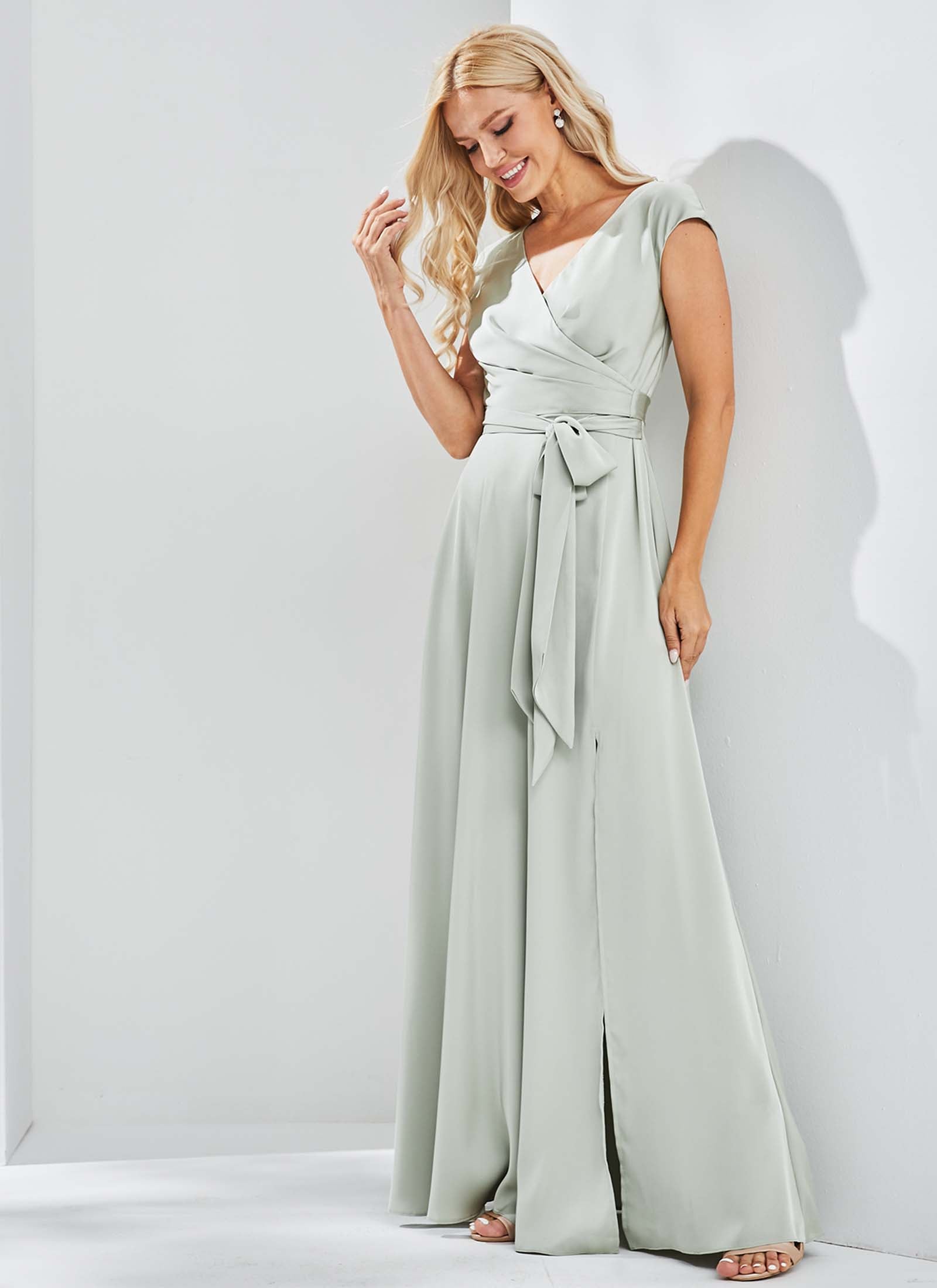 Aurelia Dress, Light Sage Green