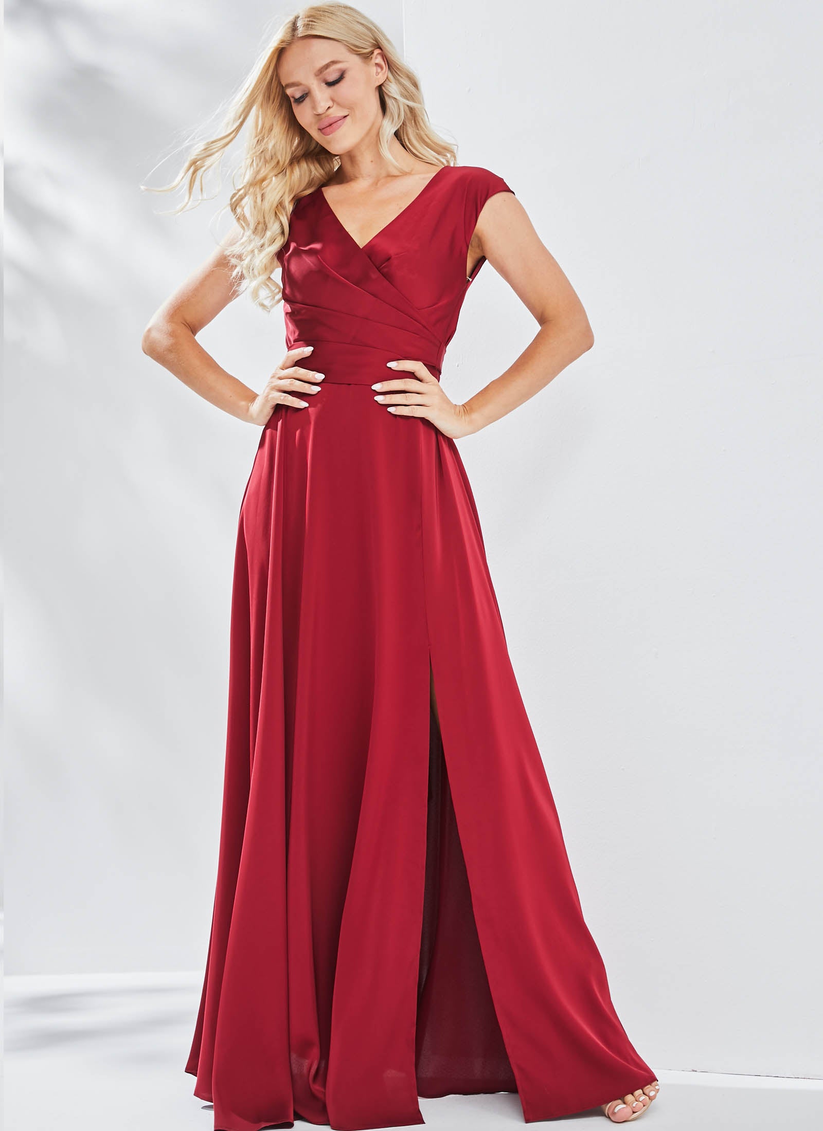 Aurelia Dress, Burgundy