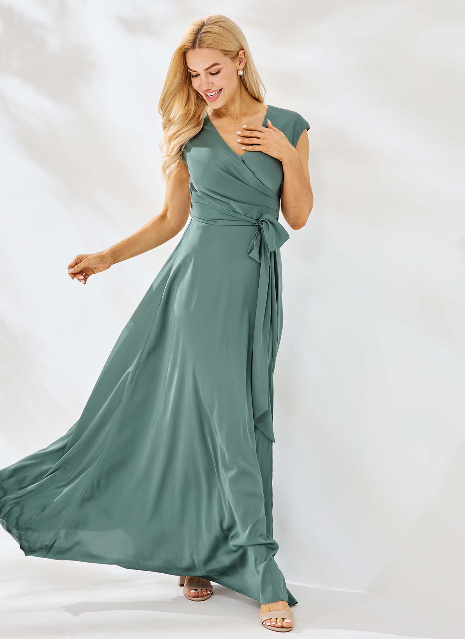 Aurelia Dress, Sage Green