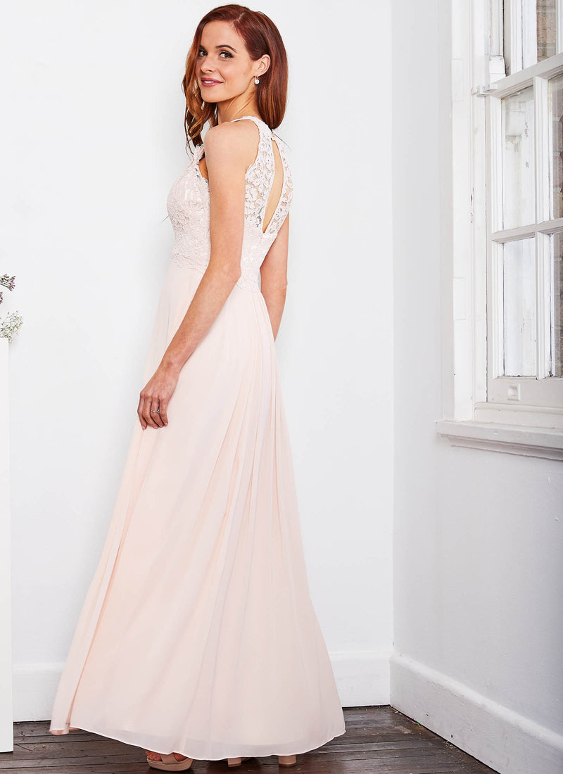 Blush Pink Lace Line A Wedding Dress With Long Sleeves, Sheer Neckline, V  Open Back, And Berta Boho Style Plus Size Bridal Gown From Lovemydress,  $120.94 | DHgate.Com