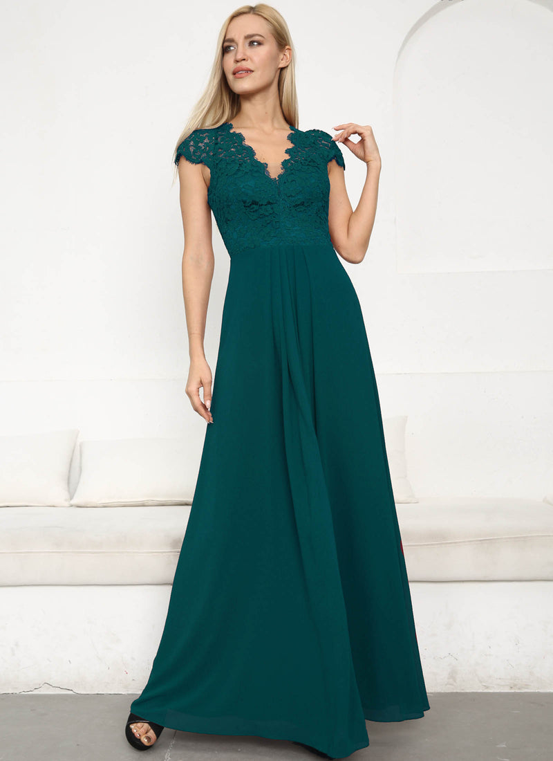 Laced with Romance Dress, Teal Green