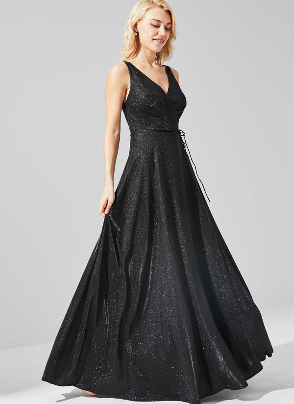Ava Shimmer Dress, Black