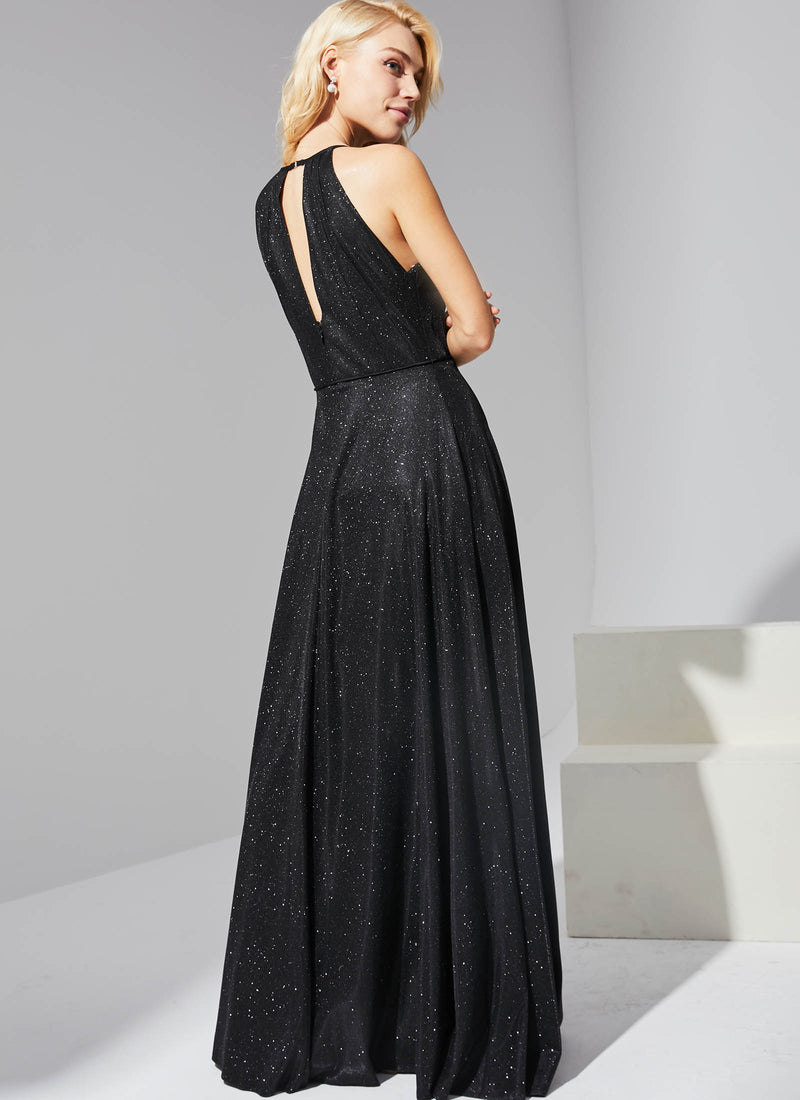 Adelle Shimmer Dress, Black
